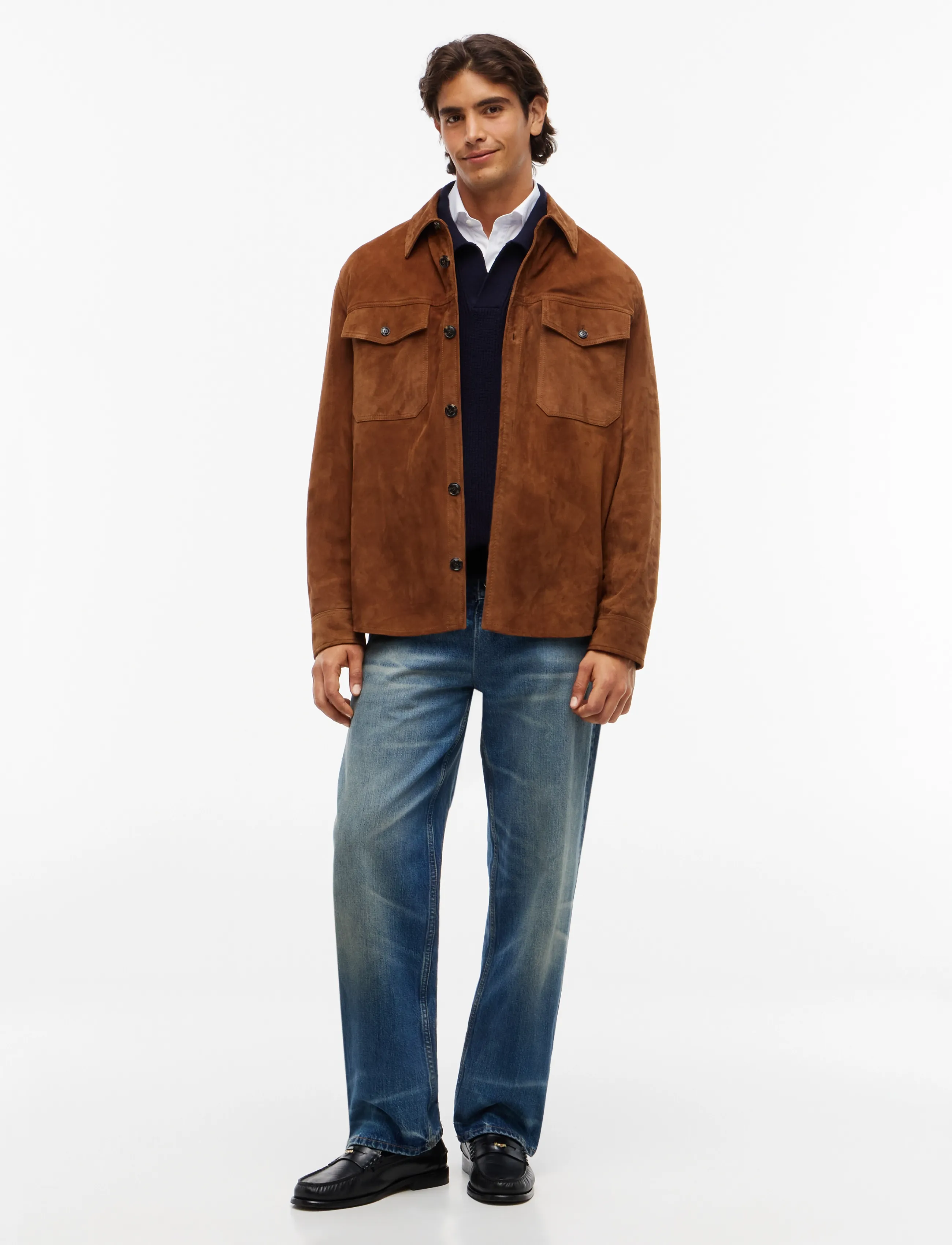 Tommy Hilfiger - NY LEATHER OVERSHIRT - timeless tawny - 4