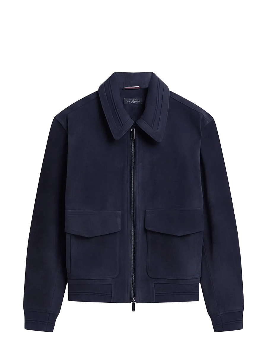 Tommy Hilfiger - NY LEATHER JACKET - navy blue - 0