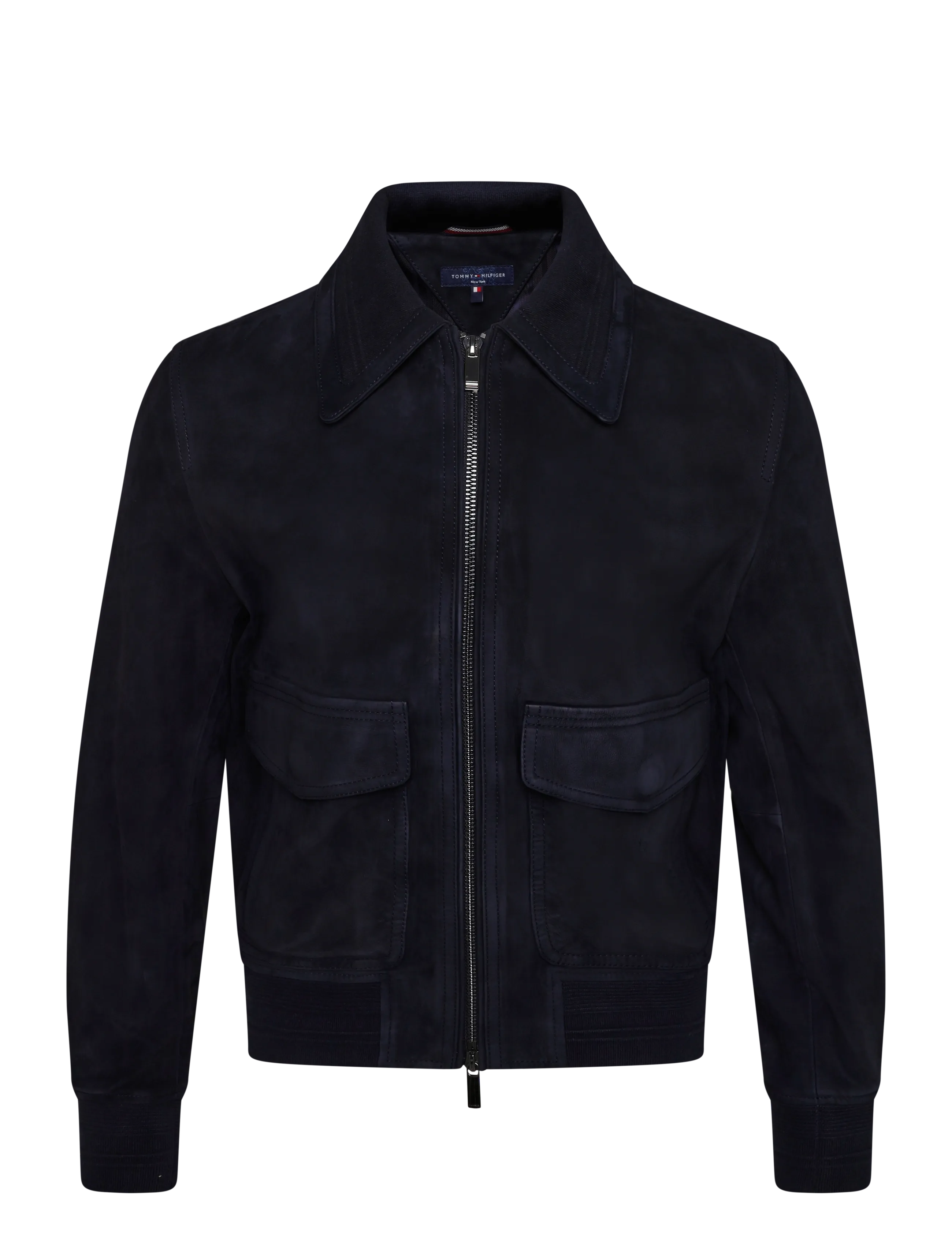 Tommy Hilfiger - NY LEATHER JACKET - bomber stila virsjakas - navy blue - 1