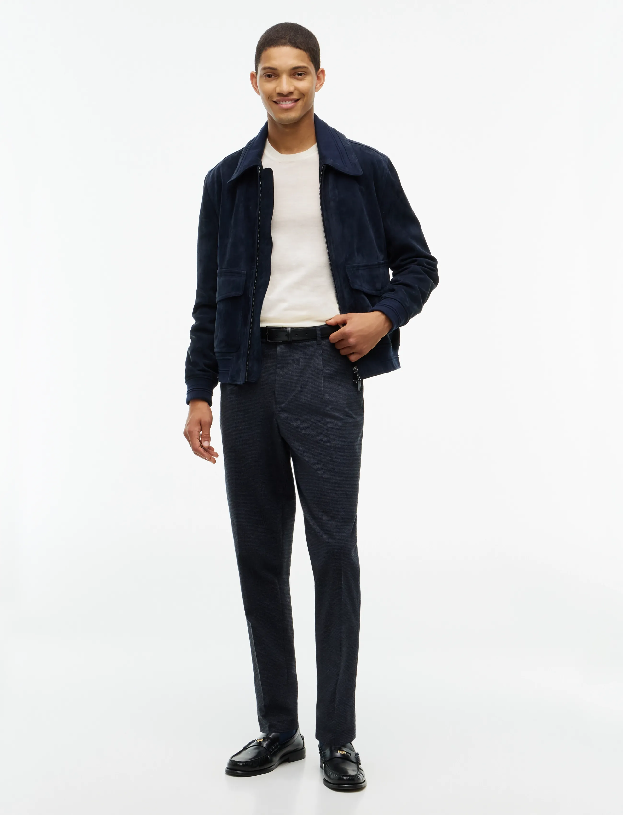 Tommy Hilfiger - NY LEATHER JACKET - bomber stila virsjakas - navy blue - 5
