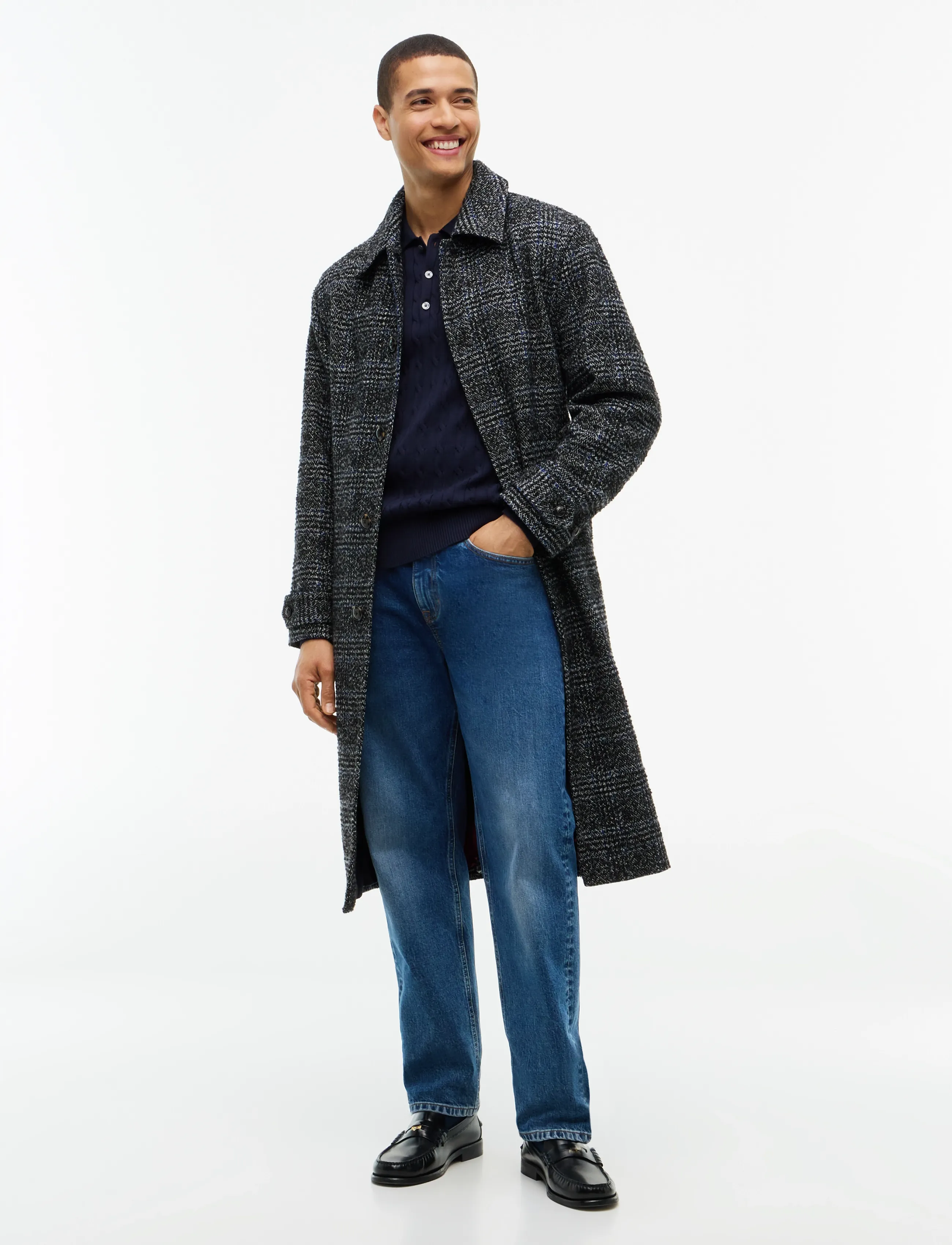 Ny Check Overcoat