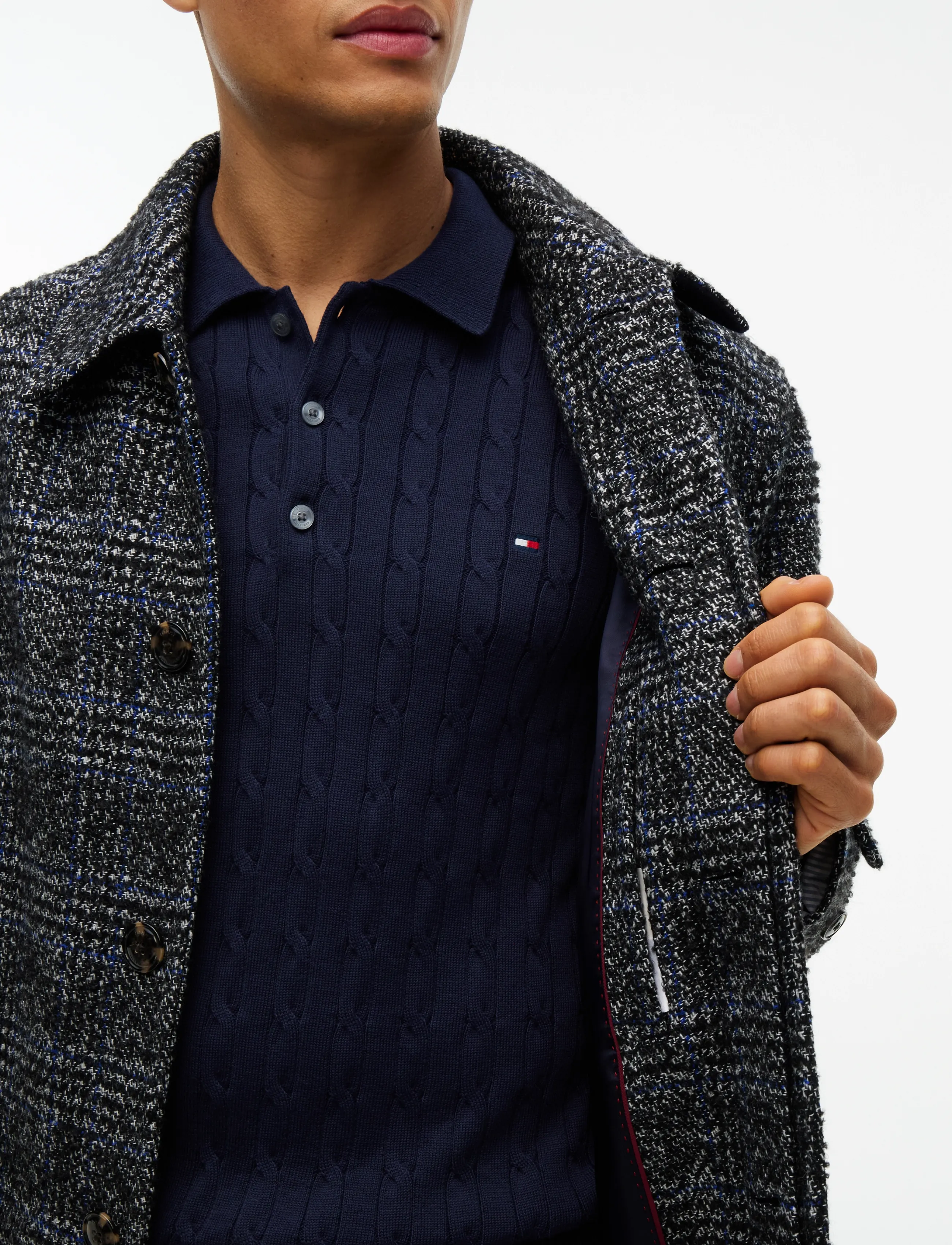 TOMMY HILFIGER Ny Check Overcoat kappor & rockar herr – bild 3