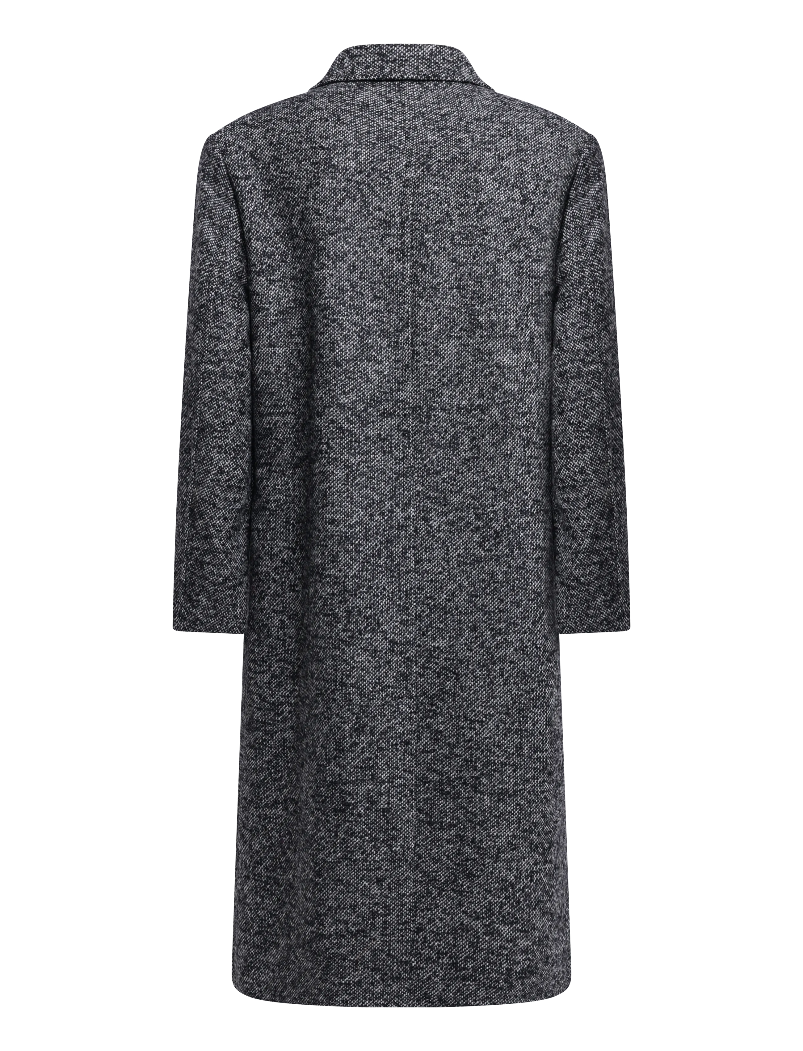Tommy Hilfiger - NY DONEGAL LONG COAT - winterjacken - black   white donegal - 2