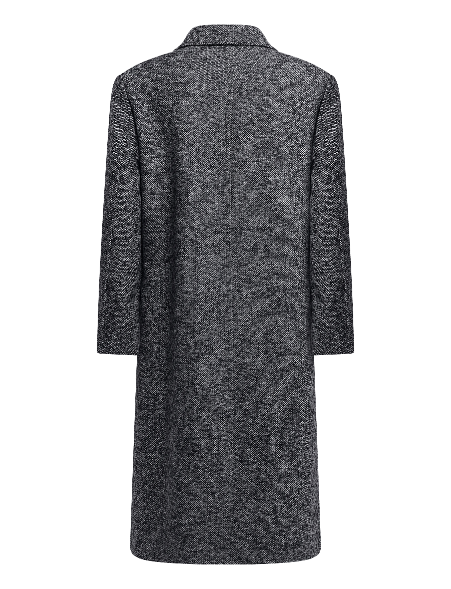Tommy Hilfiger - NY DONEGAL LONG COAT - winterjacken - black white donegal - 2