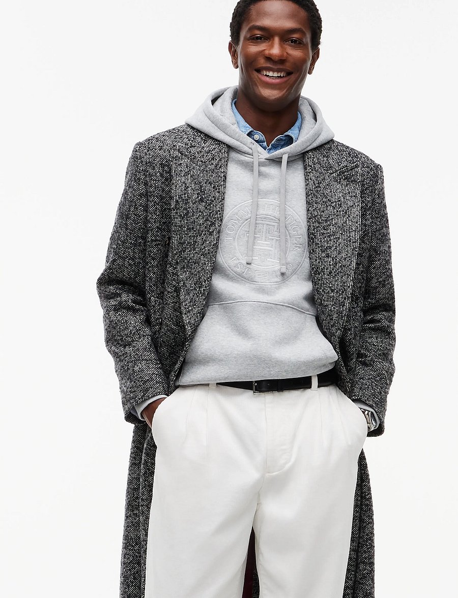 Tommy Hilfiger - NY DONEGAL LONG COAT - winterjacken - black white donegal - 3