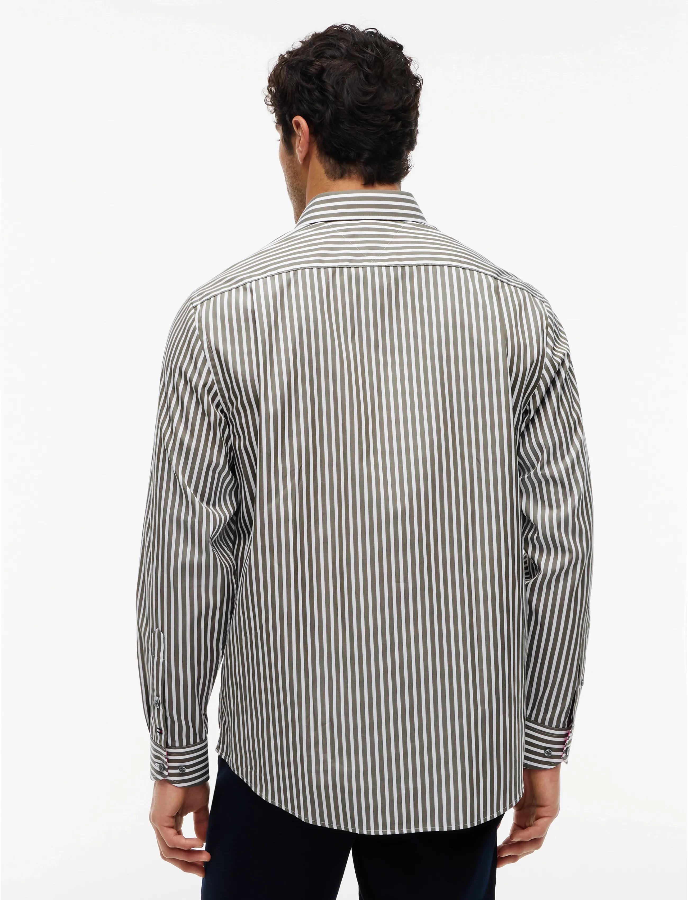 Tommy Hilfiger - NY BOLD STRIPE SHIRT - triibulised särgid - ghost fern white - 2