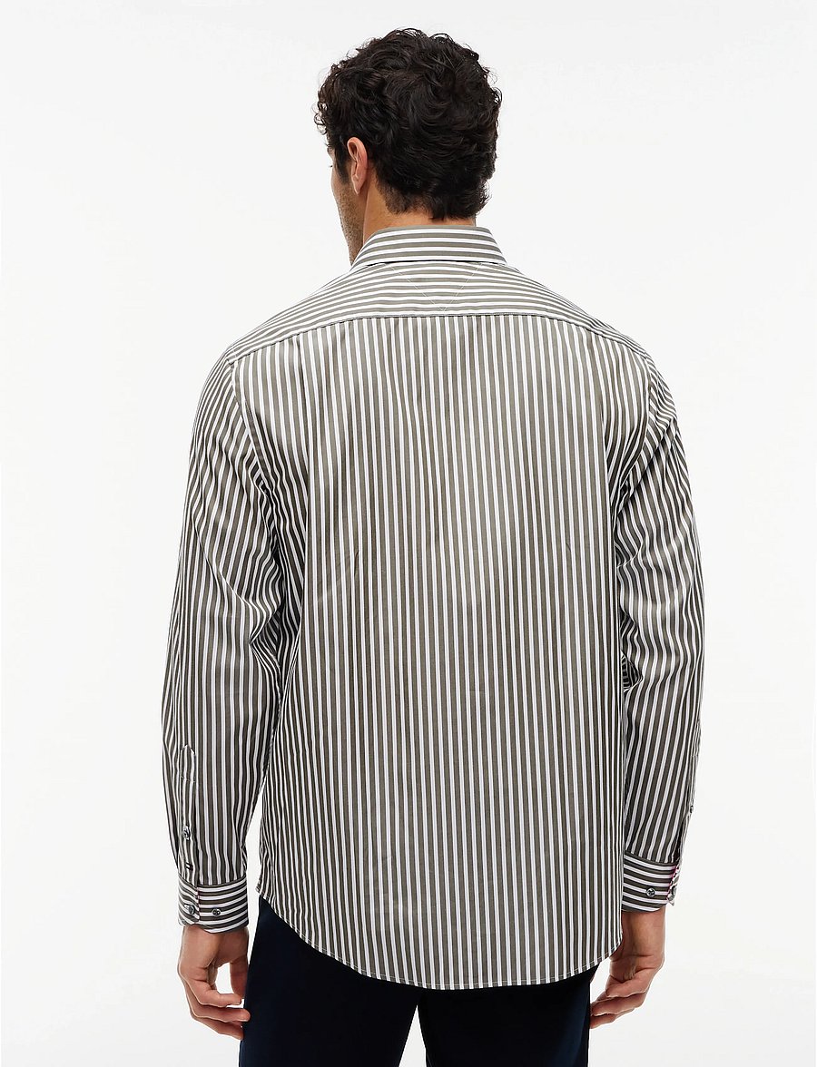 Tommy Hilfiger - NY BOLD STRIPE SHIRT - triibulised särgid - ghost fern white - 2