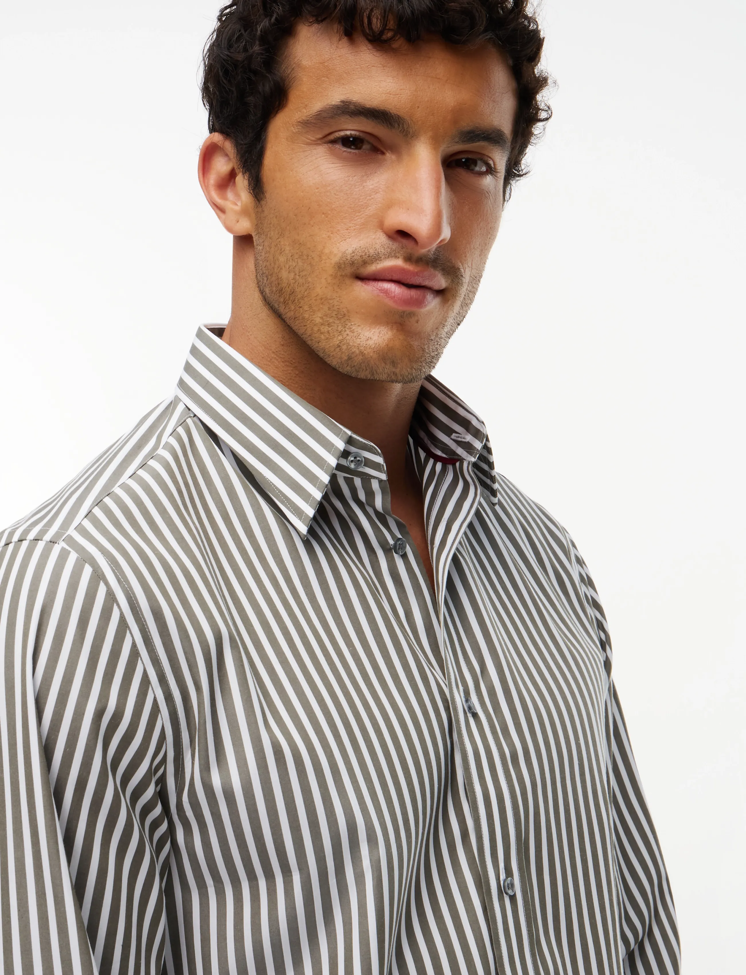 Tommy Hilfiger - NY BOLD STRIPE SHIRT - triibulised särgid - ghost fern white - 3