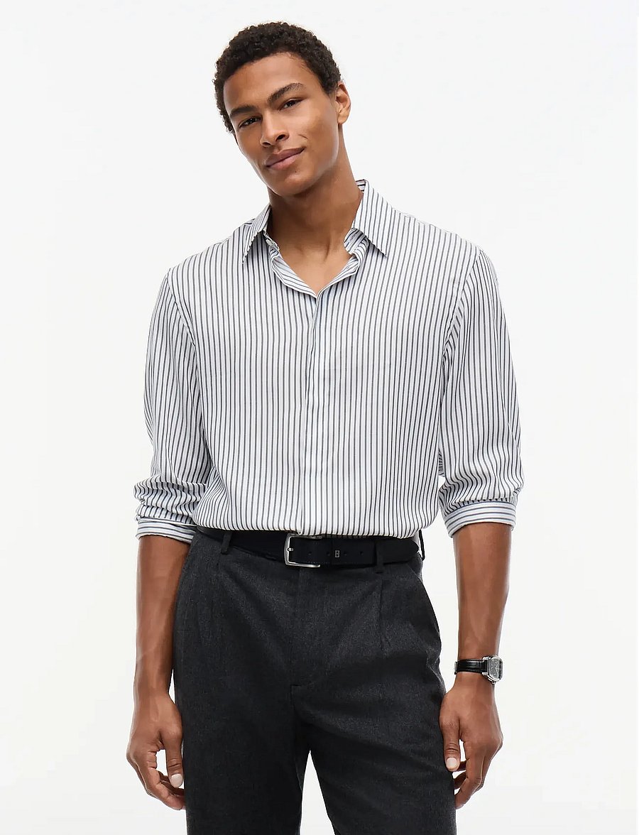 Tommy Hilfiger - NY FESTIVE SILK SHIRT - gestreifte hemden - navy blue white - 0