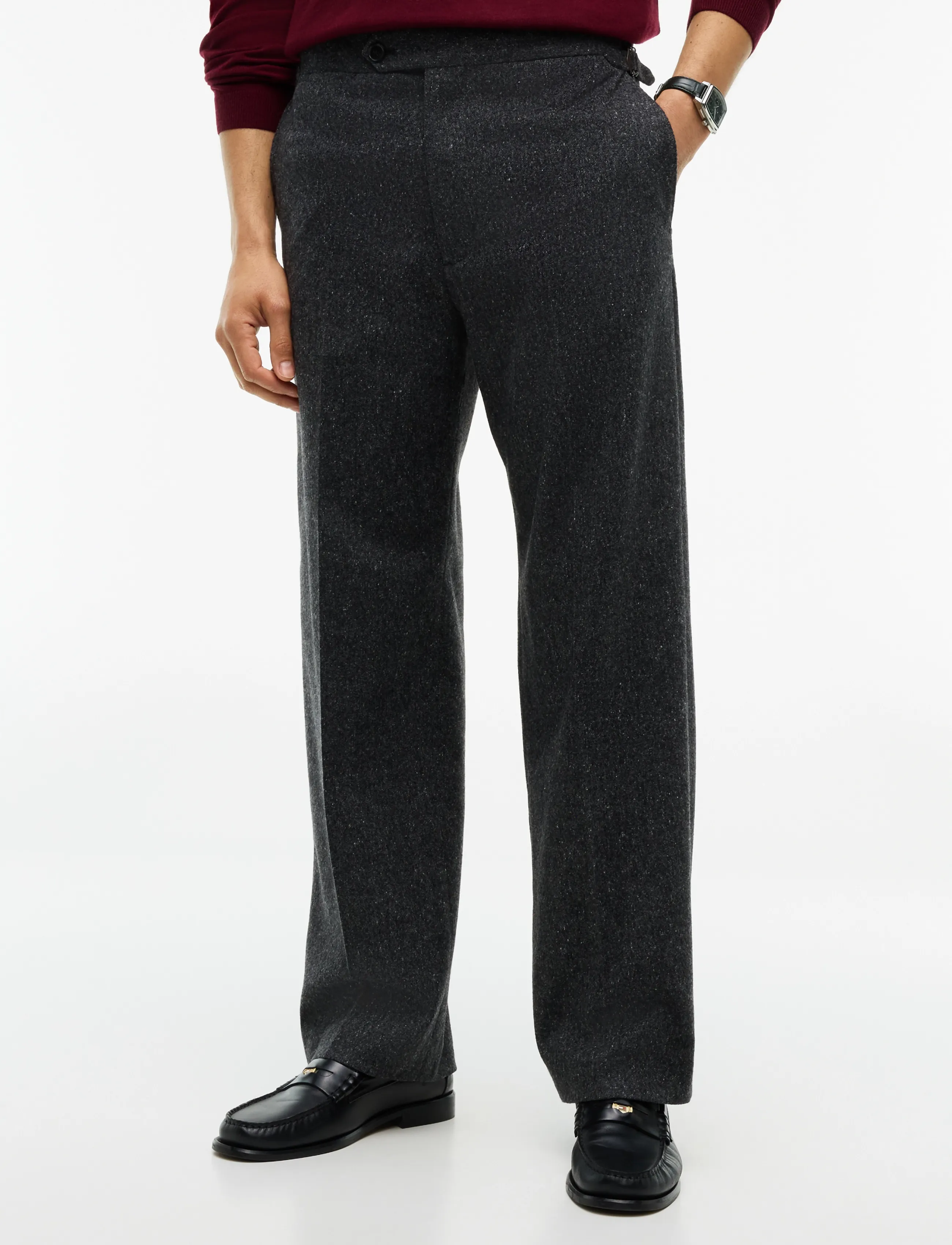 Tommy Hilfiger NY DONEGAL PANTS - Preppy - DARK GREY HEATHER / grey