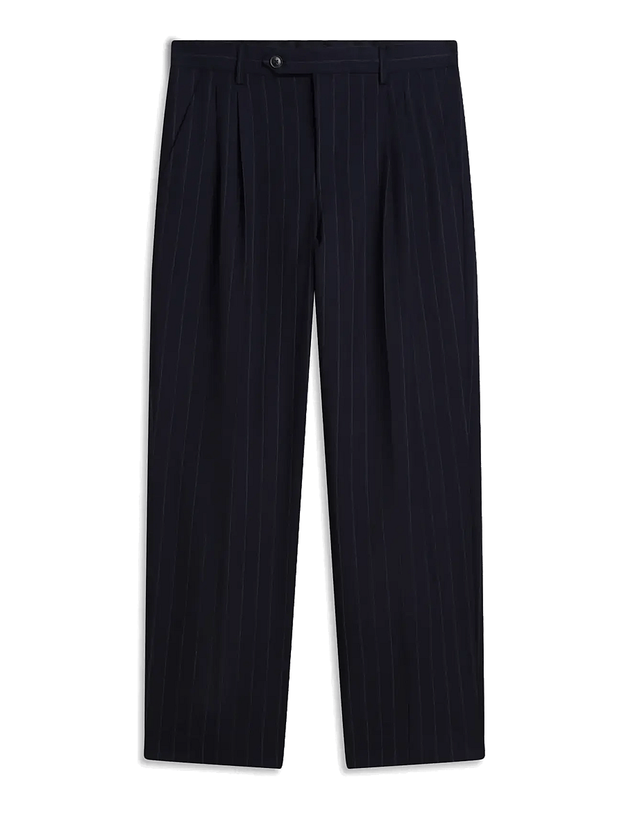 Tommy Hilfiger - NY PINSTRIPE PANTS - navy blue white - 1