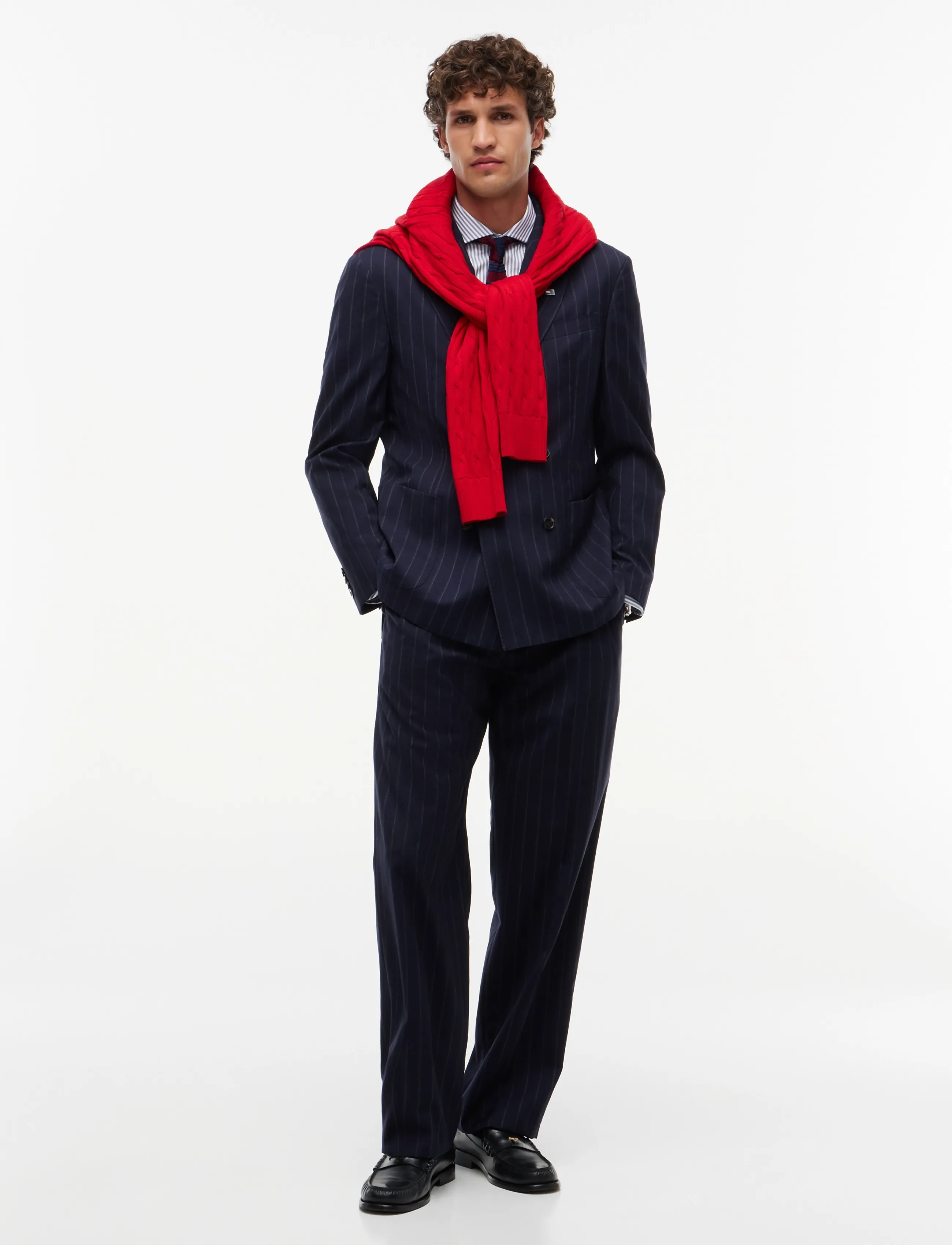 Tommy Hilfiger - NY PINSTRIPE PANTS - navy blue white - 3