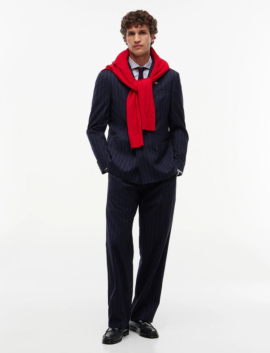 Tommy Hilfiger - NY PINSTRIPE PANTS - navy blue white - 3