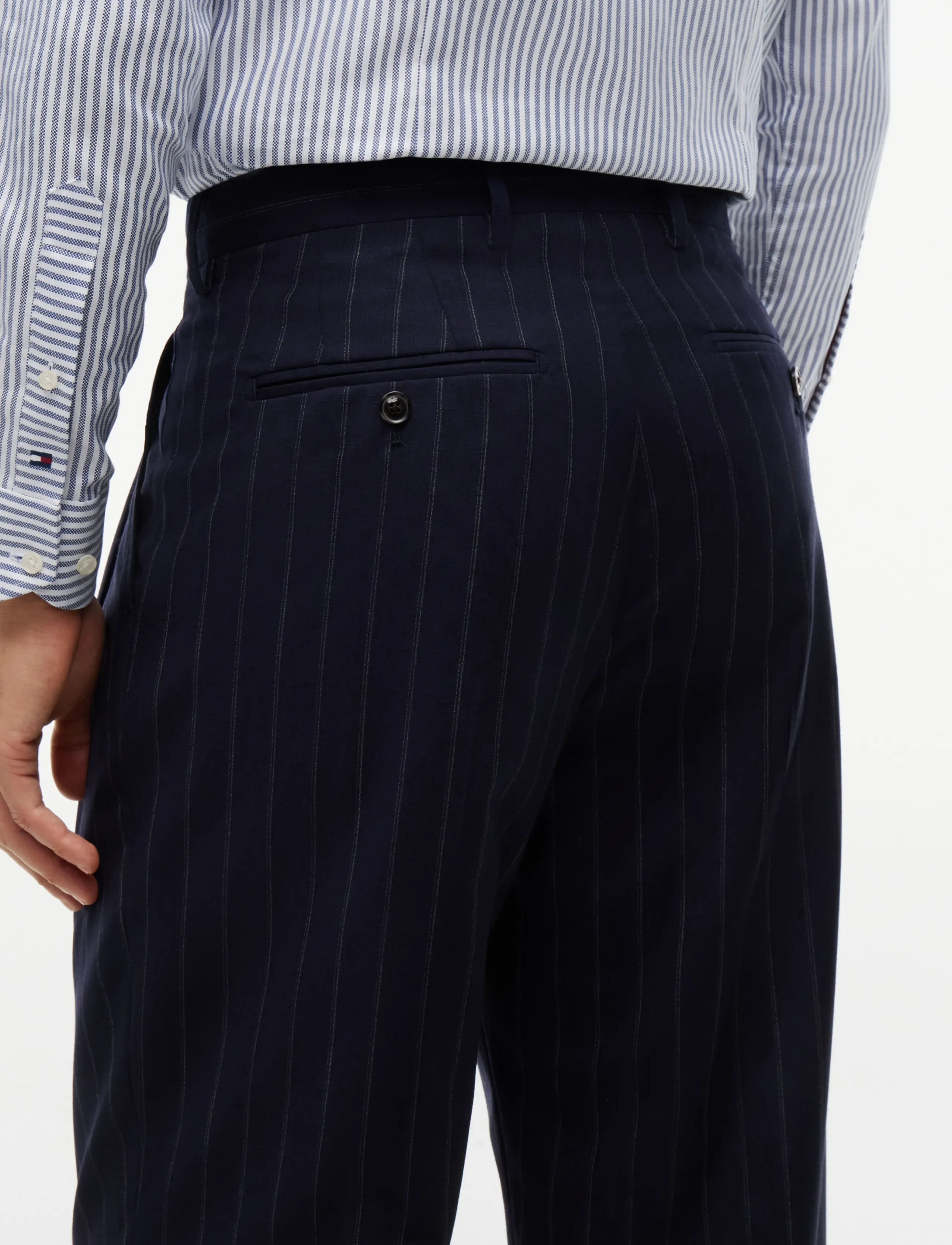 Tommy Hilfiger - NY PINSTRIPE PANTS - navy blue white - 4