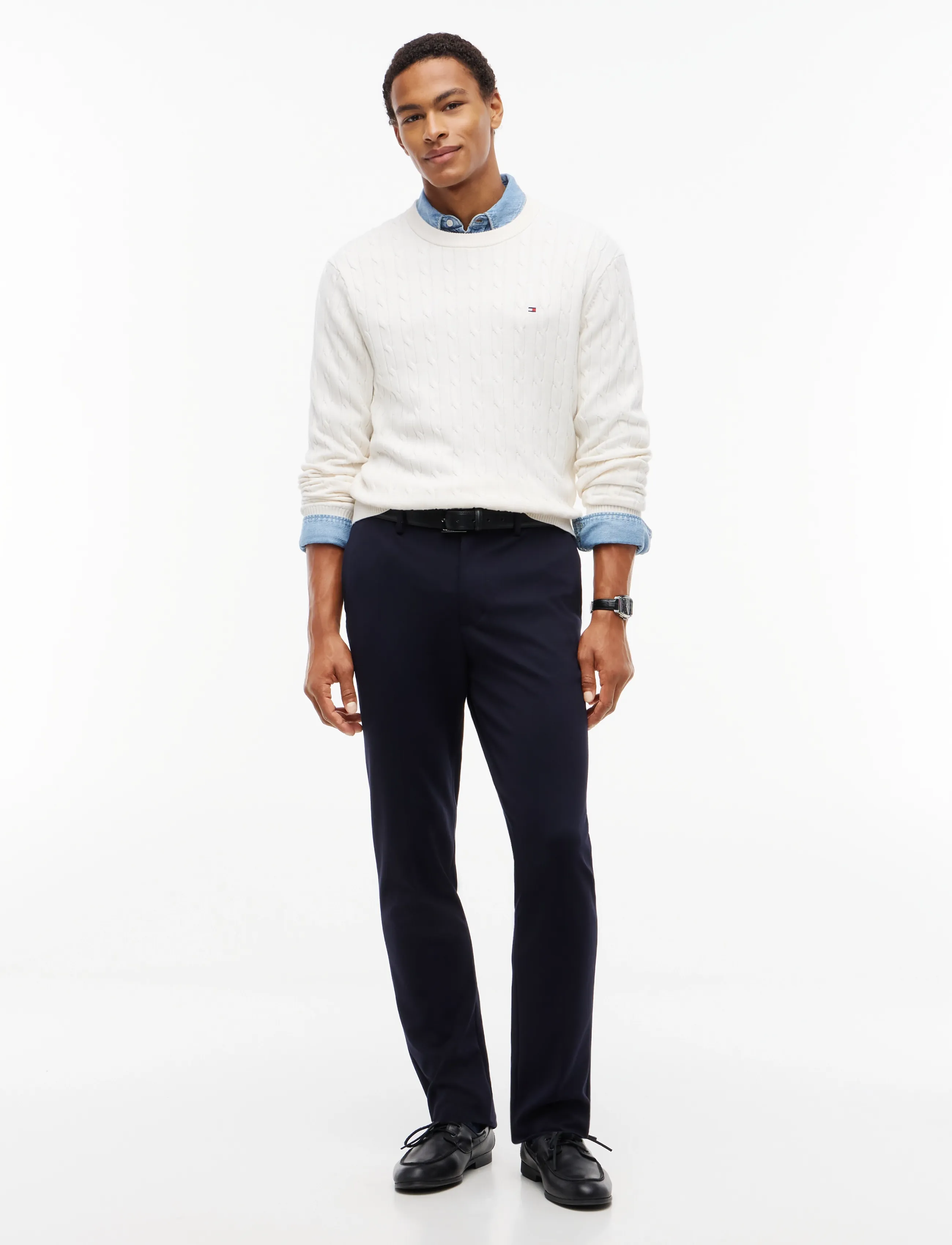 Tommy Hilfiger - NY PUNTO MILANO PANTS - casual byxor - navy blue - 3