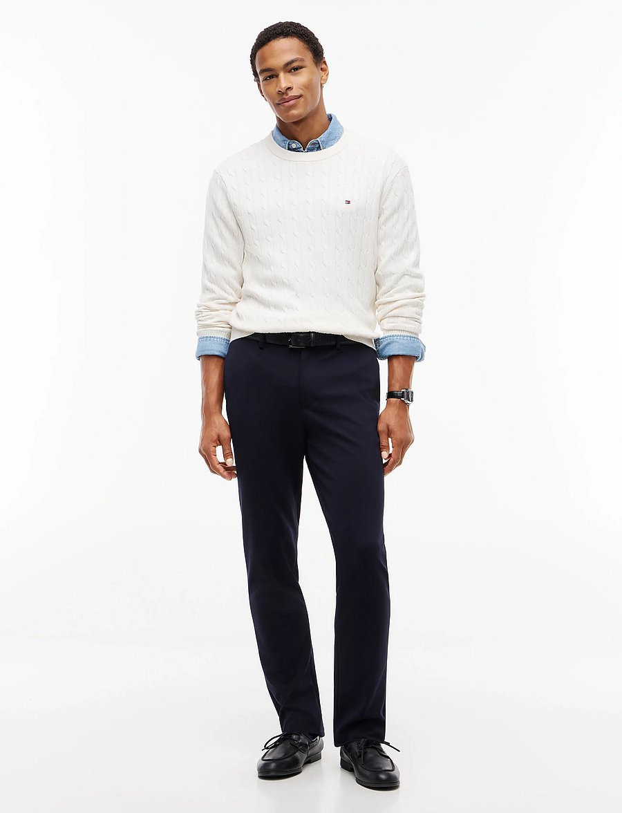 Tommy Hilfiger - NY PUNTO MILANO PANTS - casual byxor - navy blue - 3
