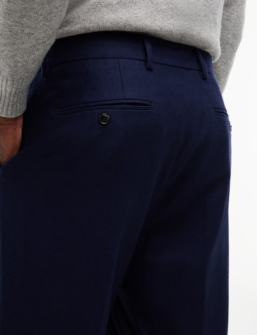 Tommy Hilfiger - NY FLANNEL PANTS - navy blue - 5
