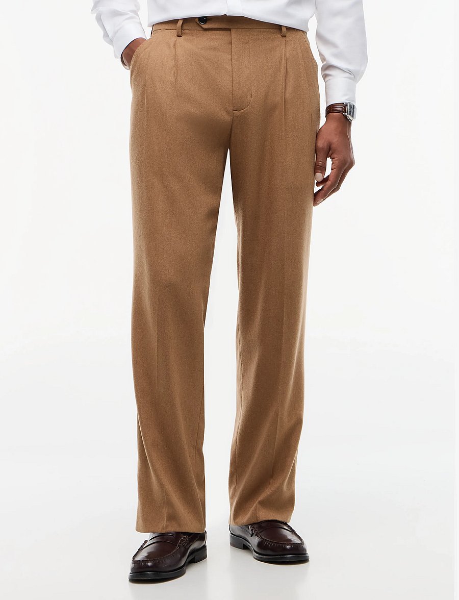 Tommy Hilfiger - NY FLANNEL PANTS - casual trousers - timeless tawny - 0