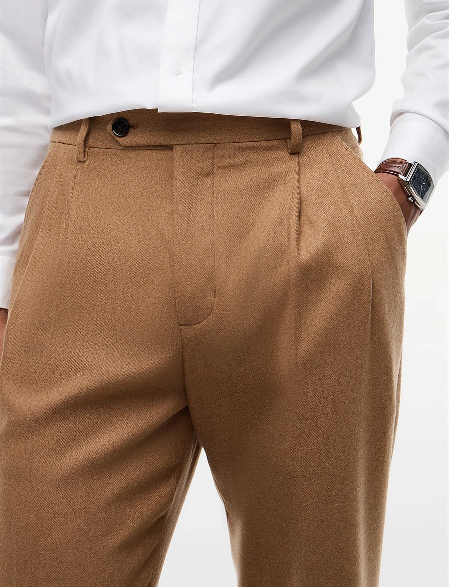Tommy Hilfiger - NY FLANNEL PANTS - casual trousers - timeless tawny - 4