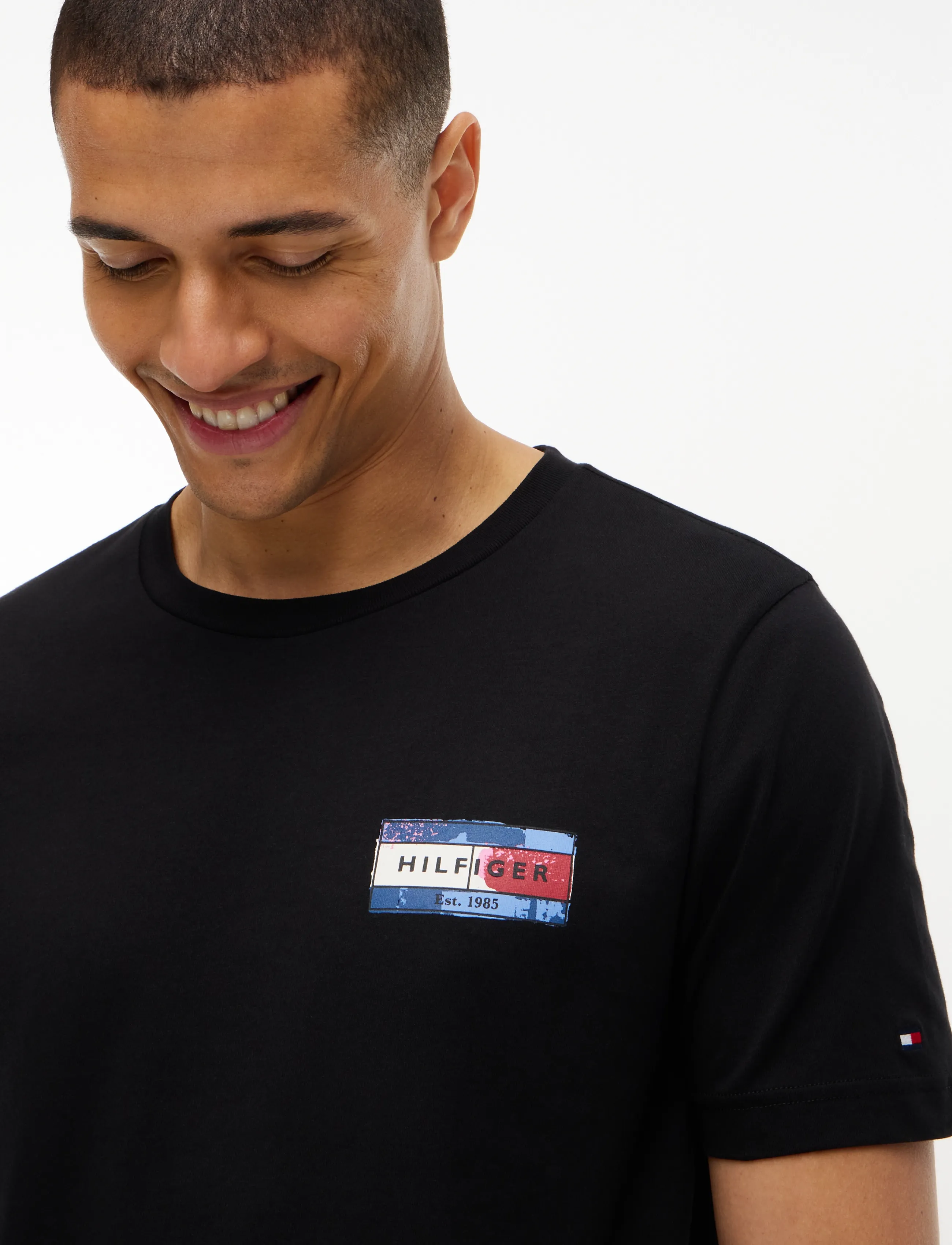 Tommy Hilfiger - BRAND LOVE BACK FLAG GRAPHIC TEE - black - 3