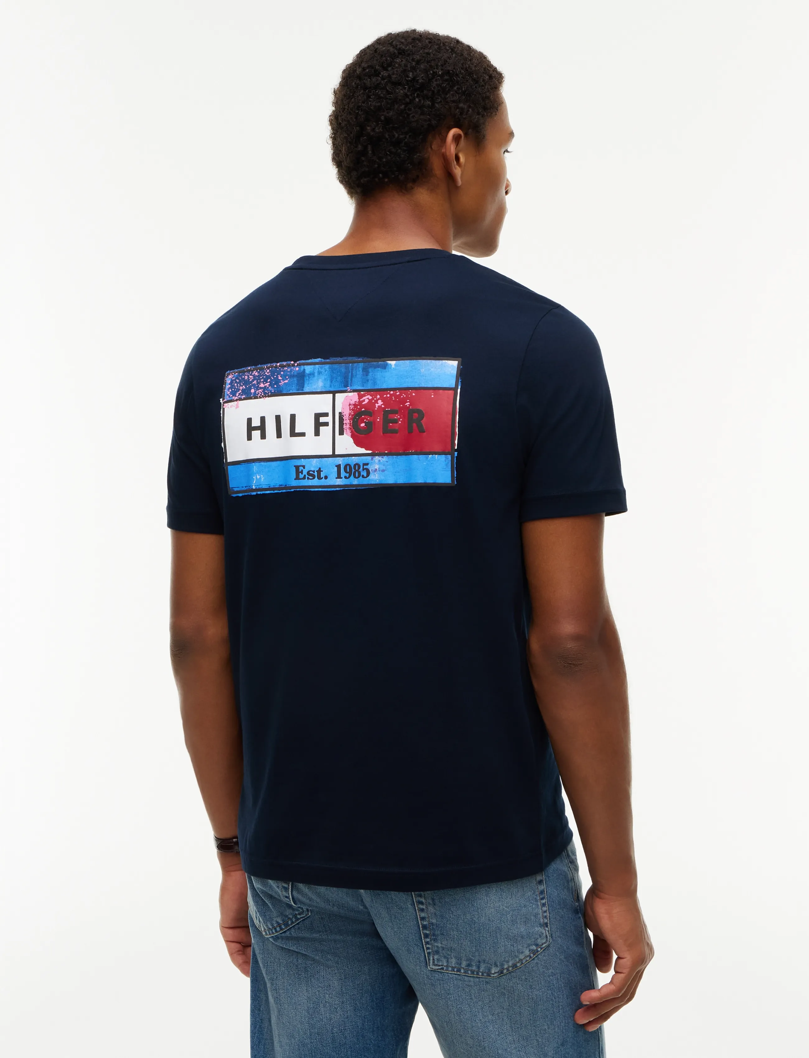 Tommy Hilfiger - BRAND LOVE BACK FLAG GRAPHIC TEE - navy blue - 2