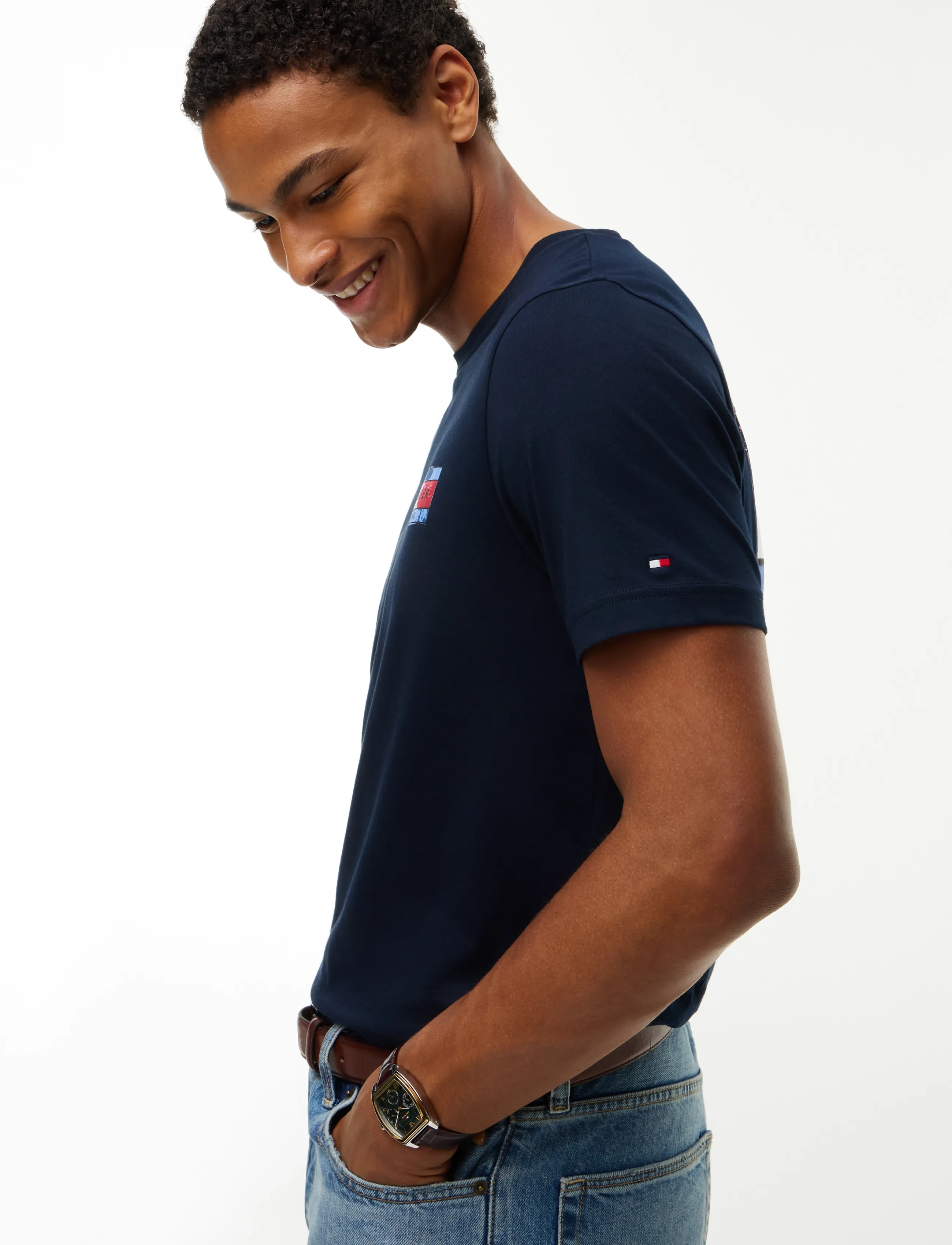 Tommy Hilfiger - BRAND LOVE BACK FLAG GRAPHIC TEE - navy blue - 3