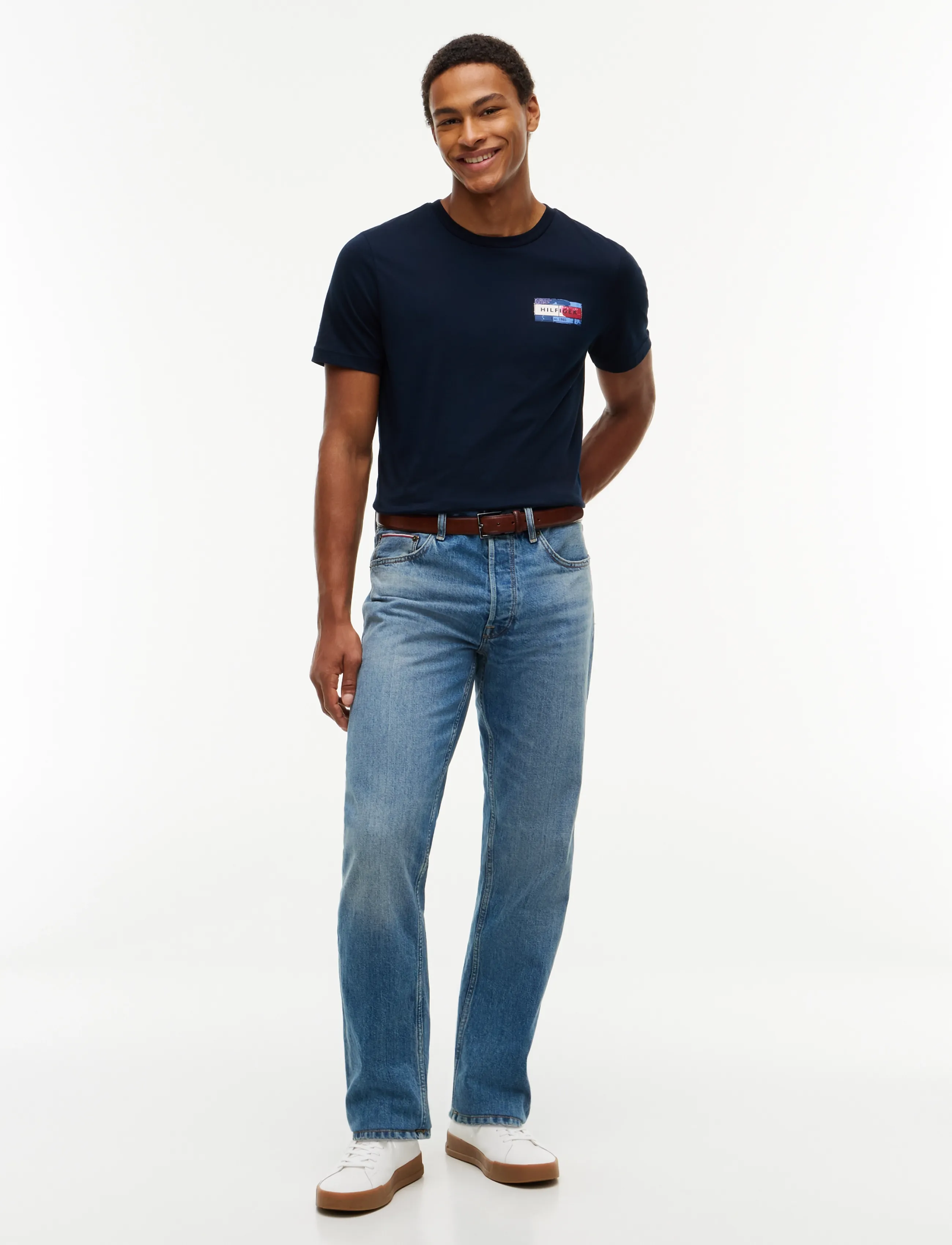 Tommy Hilfiger - BRAND LOVE BACK FLAG GRAPHIC TEE - navy blue - 4