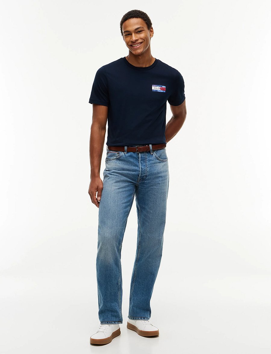Tommy Hilfiger - BRAND LOVE BACK FLAG GRAPHIC TEE - kurzärmelige t-shirts - navy blue - 4