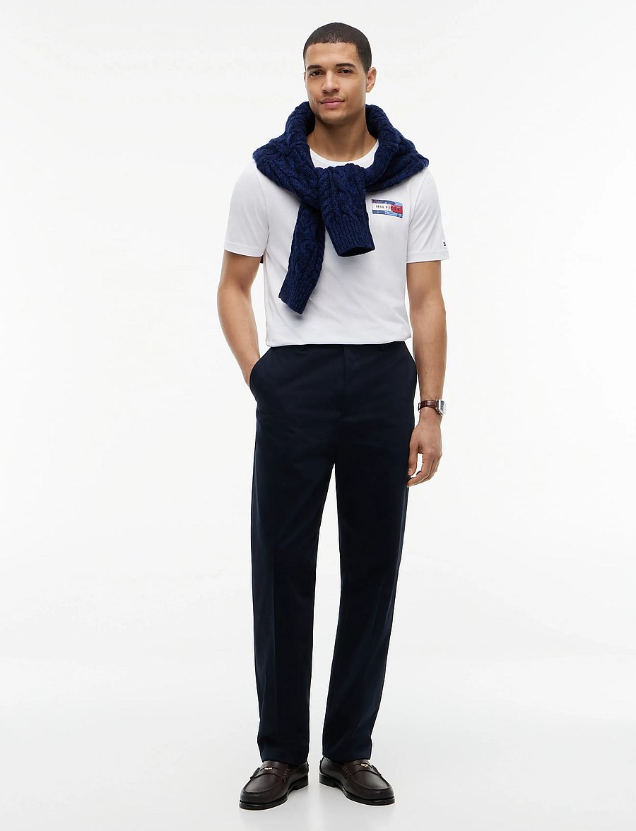 Tommy Hilfiger - BRAND LOVE BACK FLAG GRAPHIC TEE - kortærmede t-shirts - white - 4