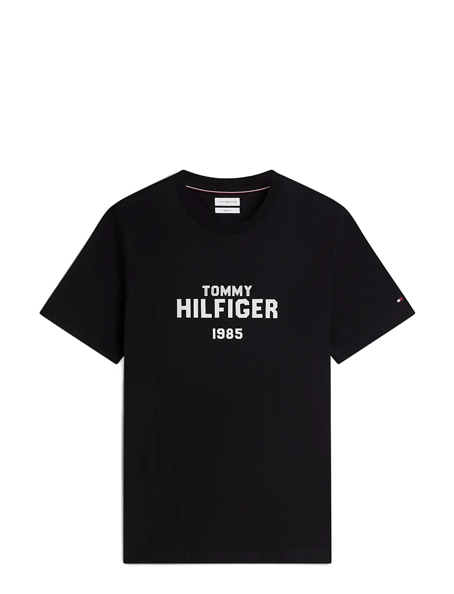 Tommy Hilfiger - BRAND LOVE STACK TEE - lühikeste varrukatega t-särgid - black - 1
