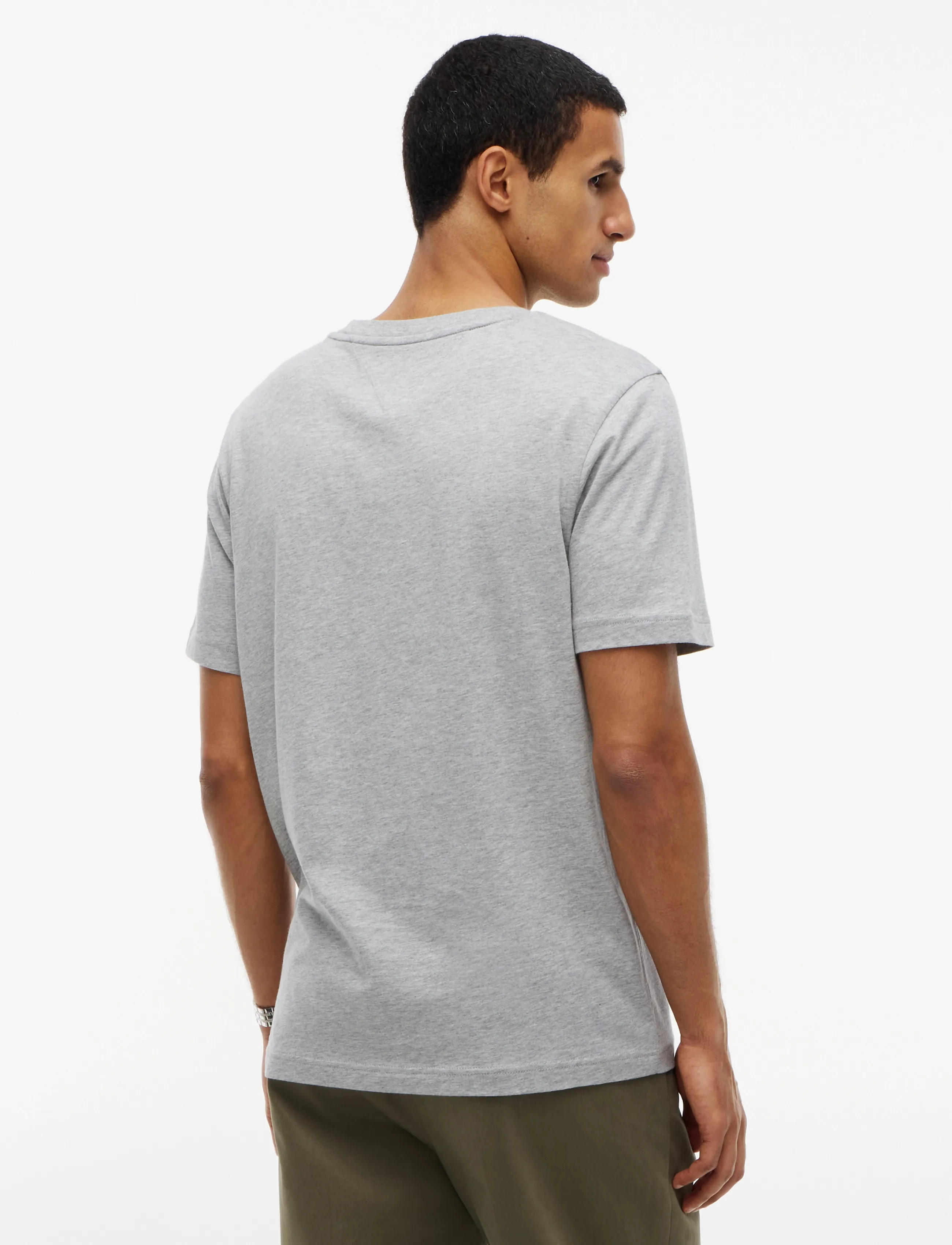 Tommy Hilfiger - BRAND LOVE STACK TEE - lühikeste varrukatega t-särgid - light grey heather - 2
