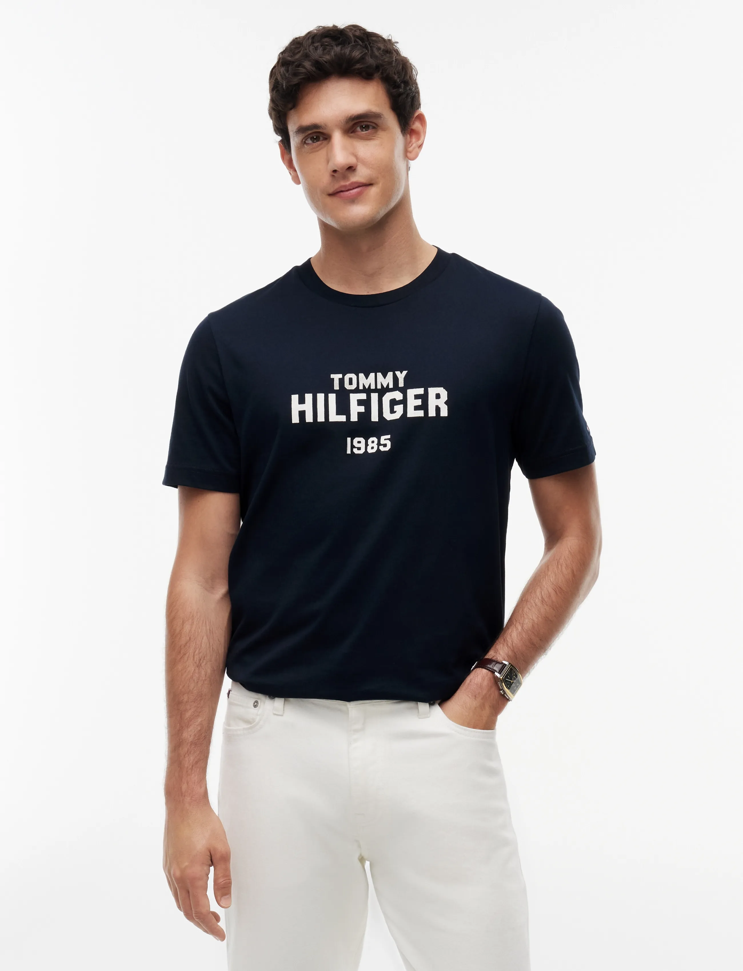 Tommy Hilfiger BRAND LOVE STACK TEE - Osta olukorra järgi - NAVY BLUE / navy
