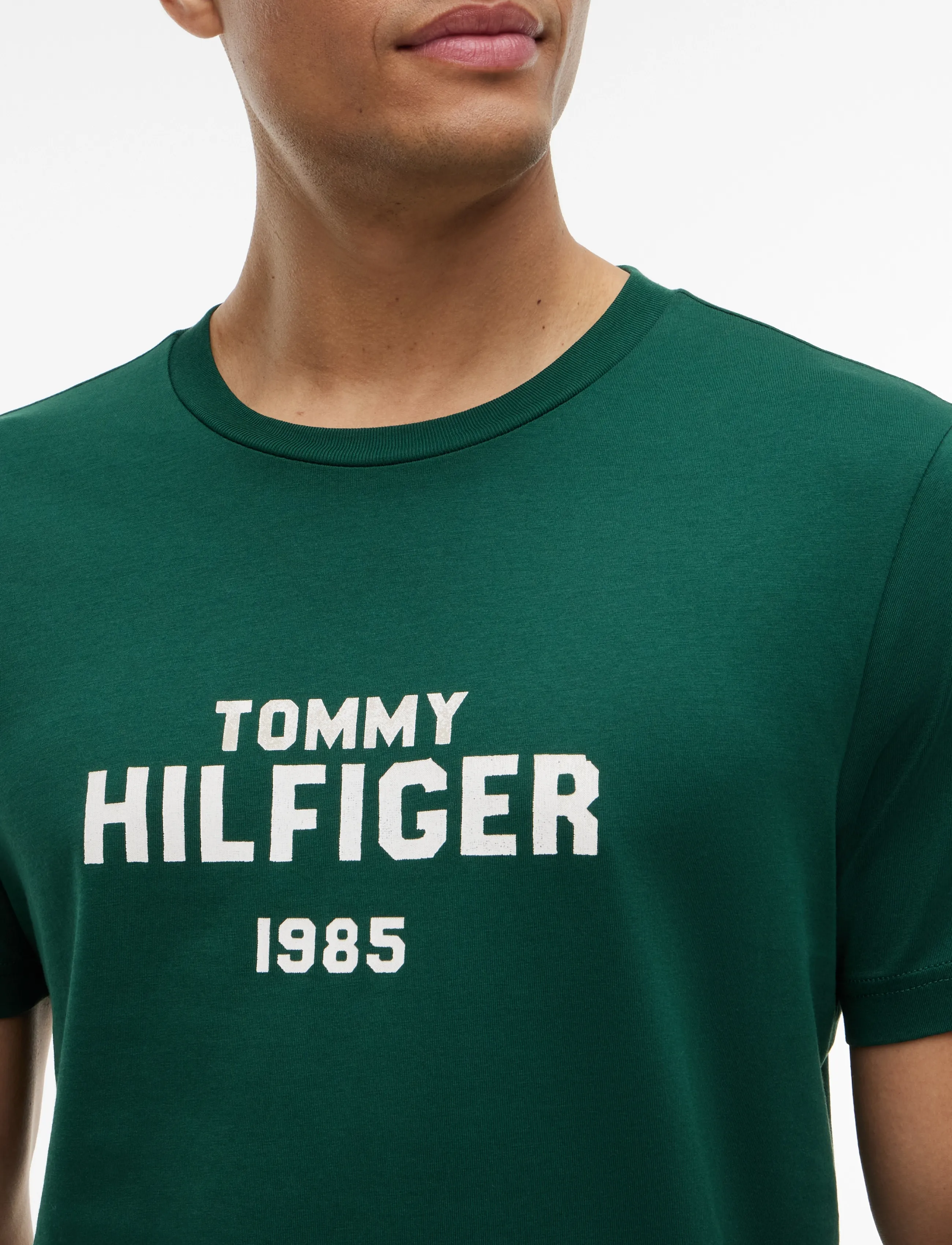 Tommy Hilfiger - BRAND LOVE STACK TEE - lühikeste varrukatega t-särgid - ornamental green - 3