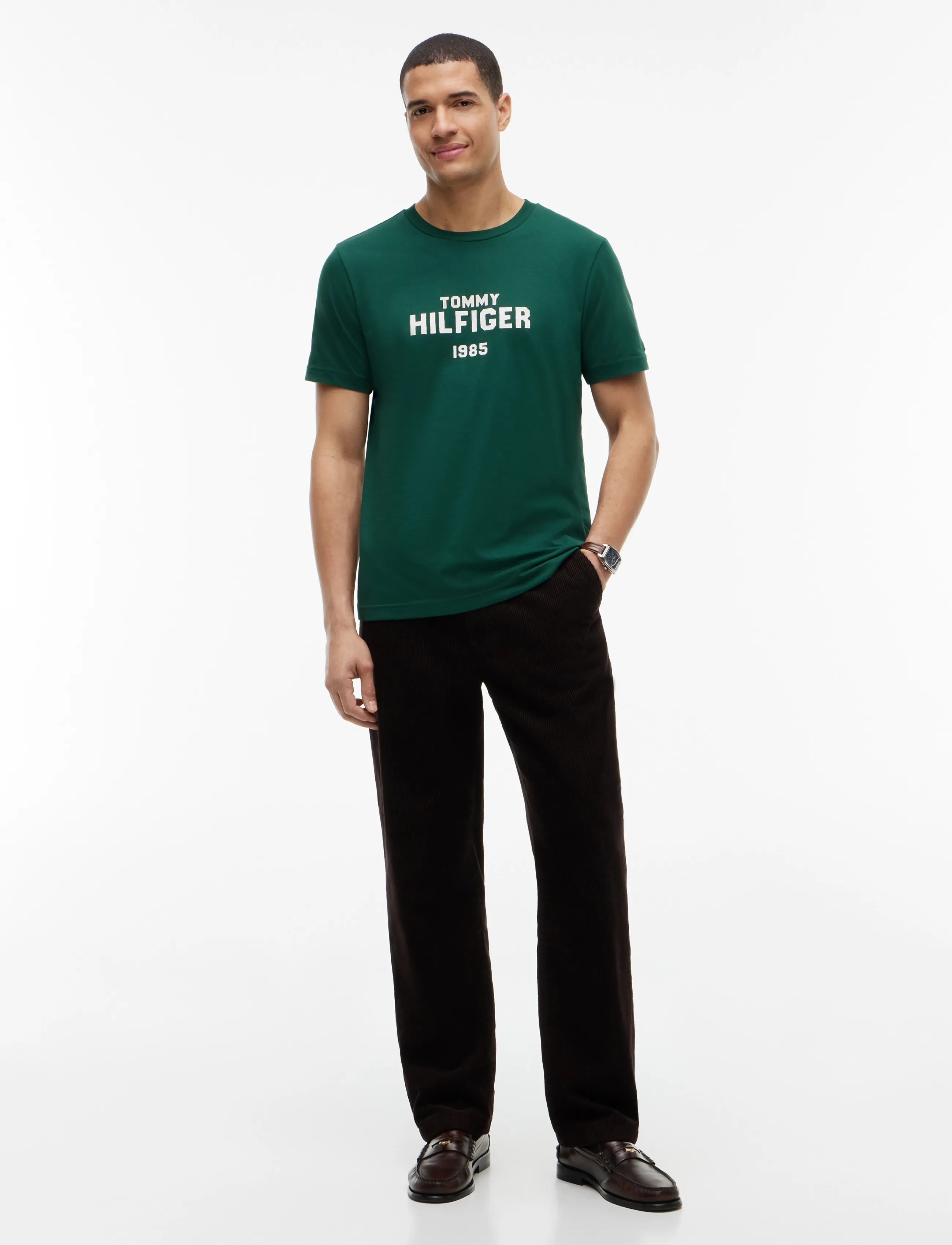 Tommy Hilfiger - BRAND LOVE STACK TEE - lühikeste varrukatega t-särgid - ornamental green - 4