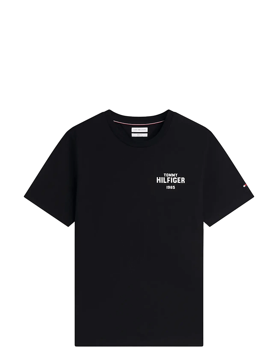 Tommy Hilfiger - HILFIGER 1985 GRAPHIC TEE - lühikeste varrukatega t-särgid - black - 1