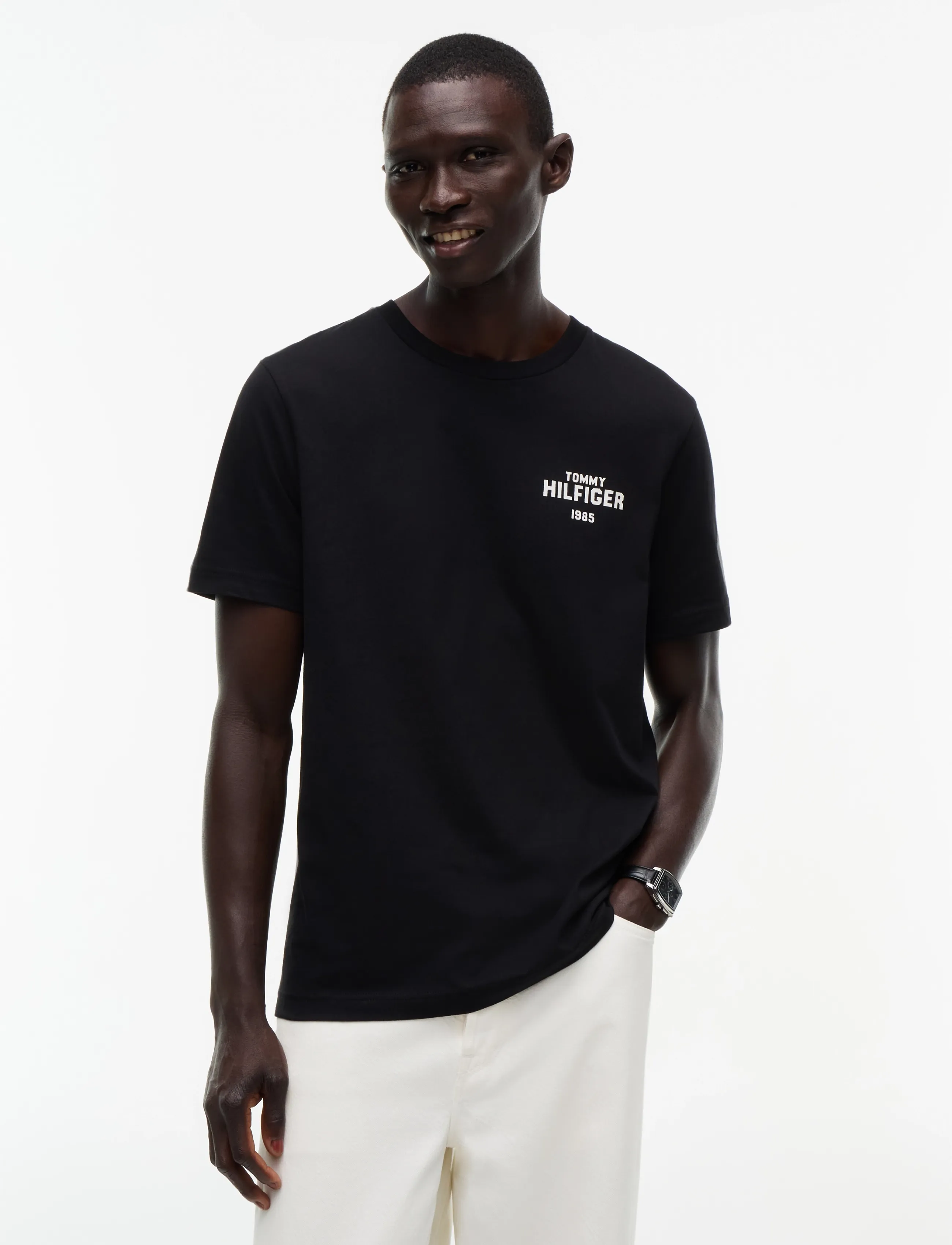 Tommy Hilfiger HILFIGER 1985 GRAPHIC TEE - Riided - BLACK / black