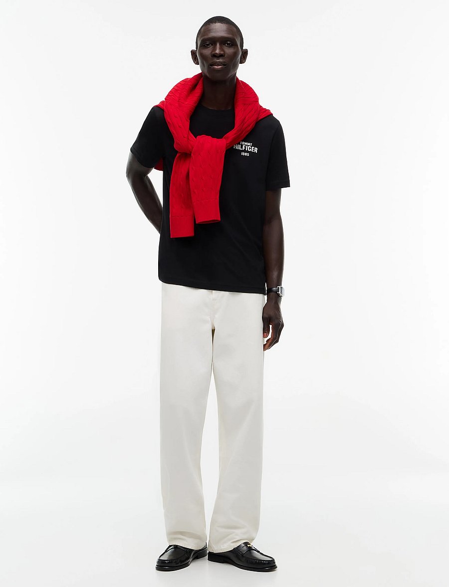 Tommy Hilfiger - HILFIGER 1985 GRAPHIC TEE - lühikeste varrukatega t-särgid - black - 4