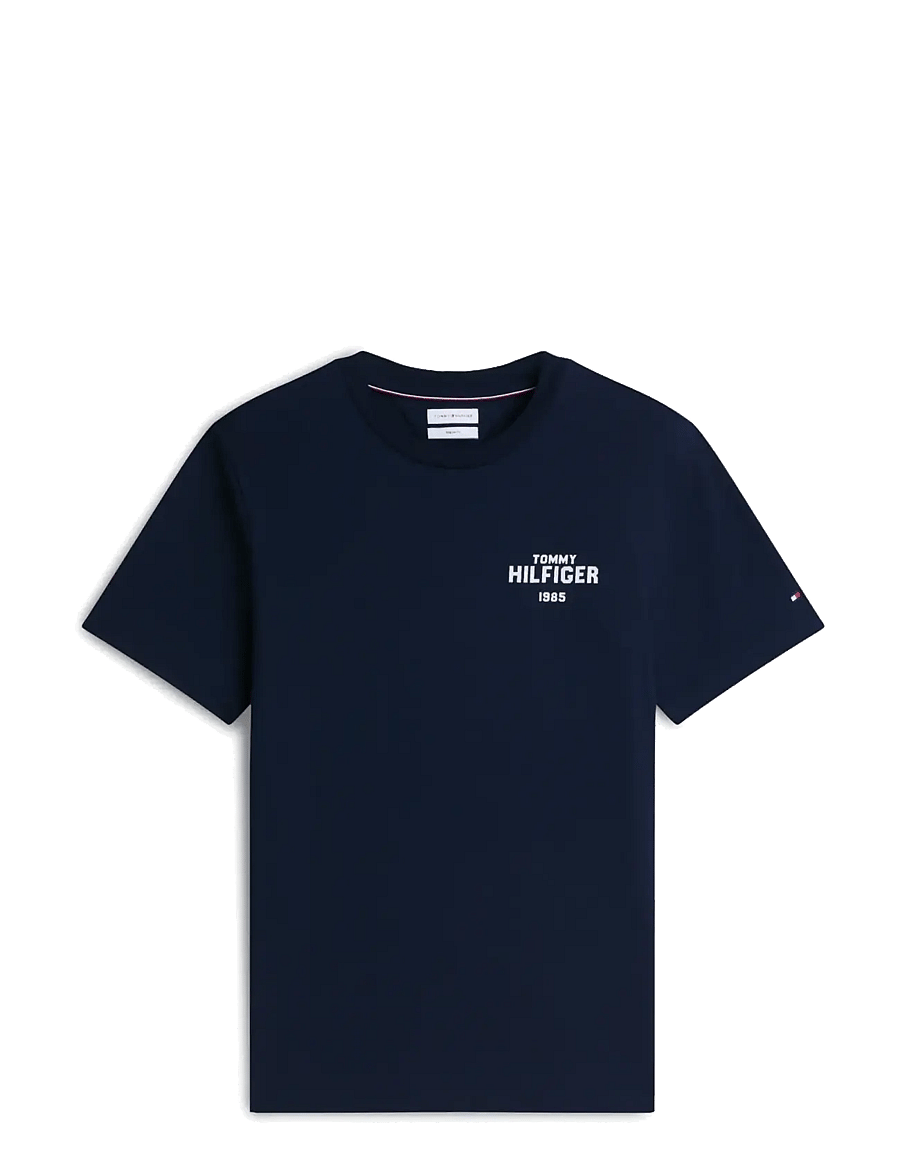 Tommy Hilfiger - HILFIGER 1985 GRAPHIC TEE - kurzärmelige t-shirts - navy blue - 1