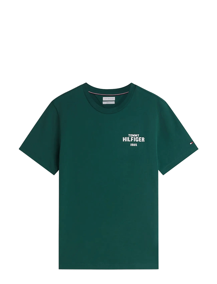 Tommy Hilfiger - HILFIGER 1985 GRAPHIC TEE - kurzärmelige t-shirts - ornamental green - 1