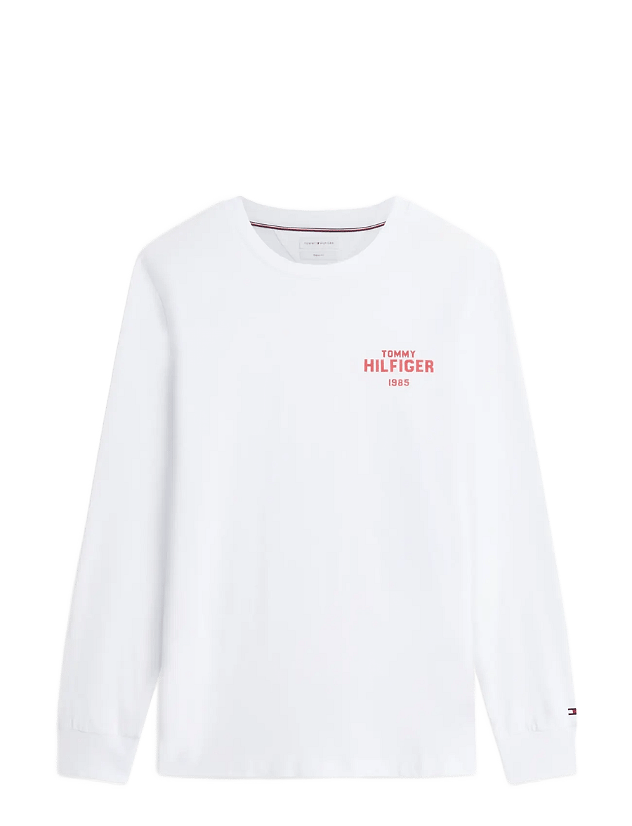 Tommy Hilfiger - HILFIGER 1985 GRAPHIC LS TEE - langærmede t-shirts - white - 1