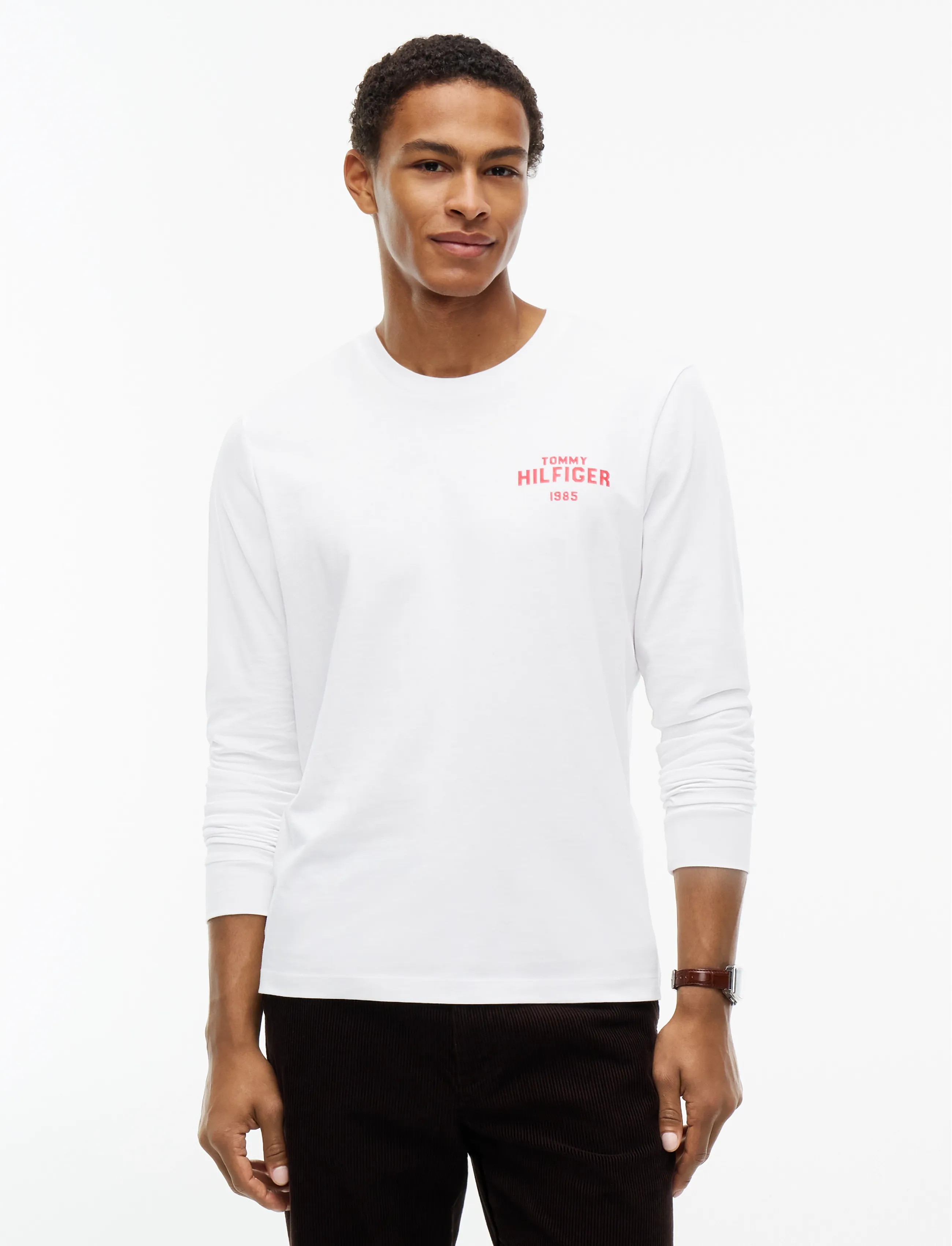 Tommy Hilfiger HILFIGER 1985 GRAPHIC LS TEE - T-Shirts - WHITE / white