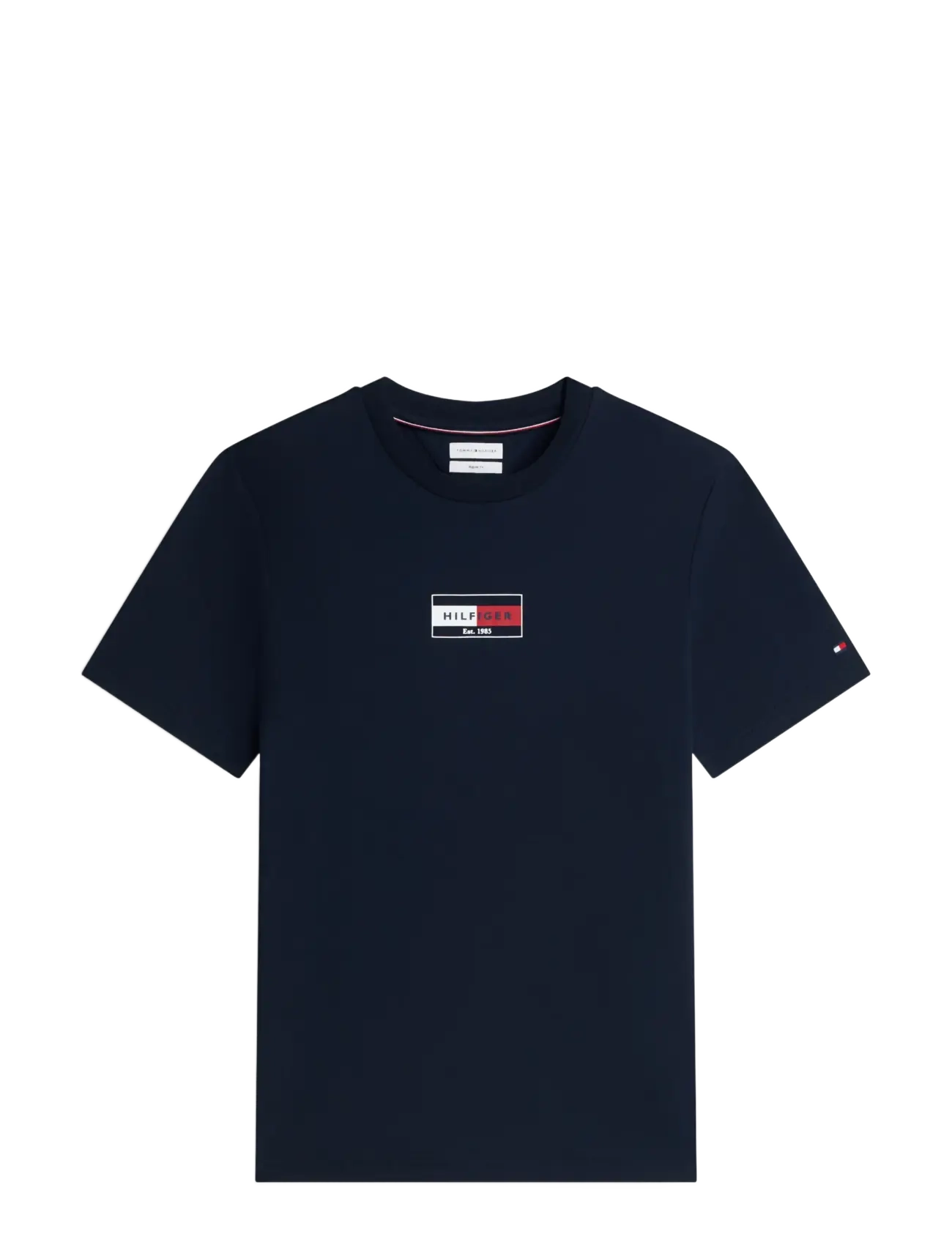 Tommy Hilfiger - BRAND LOVE SMALL FLAG TEE - kurzärmelige t-shirts - navy blue - 1