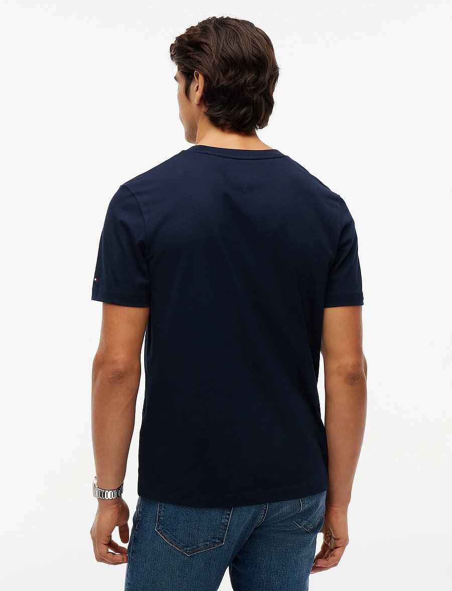 Tommy Hilfiger - BRAND LOVE SMALL FLAG TEE - kurzärmelige t-shirts - navy blue - 2