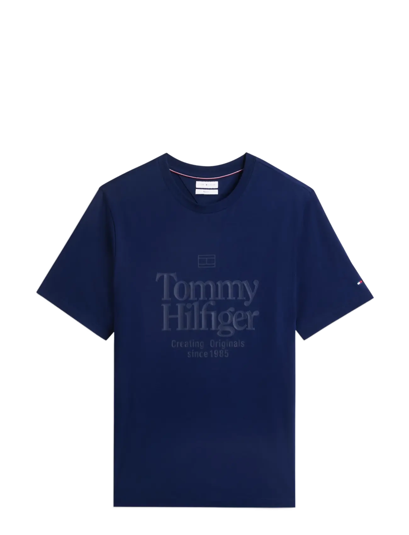 Tommy Hilfiger - FRONT TEXT SEASONAL GRAPHIC TEE - carbon navy - 1