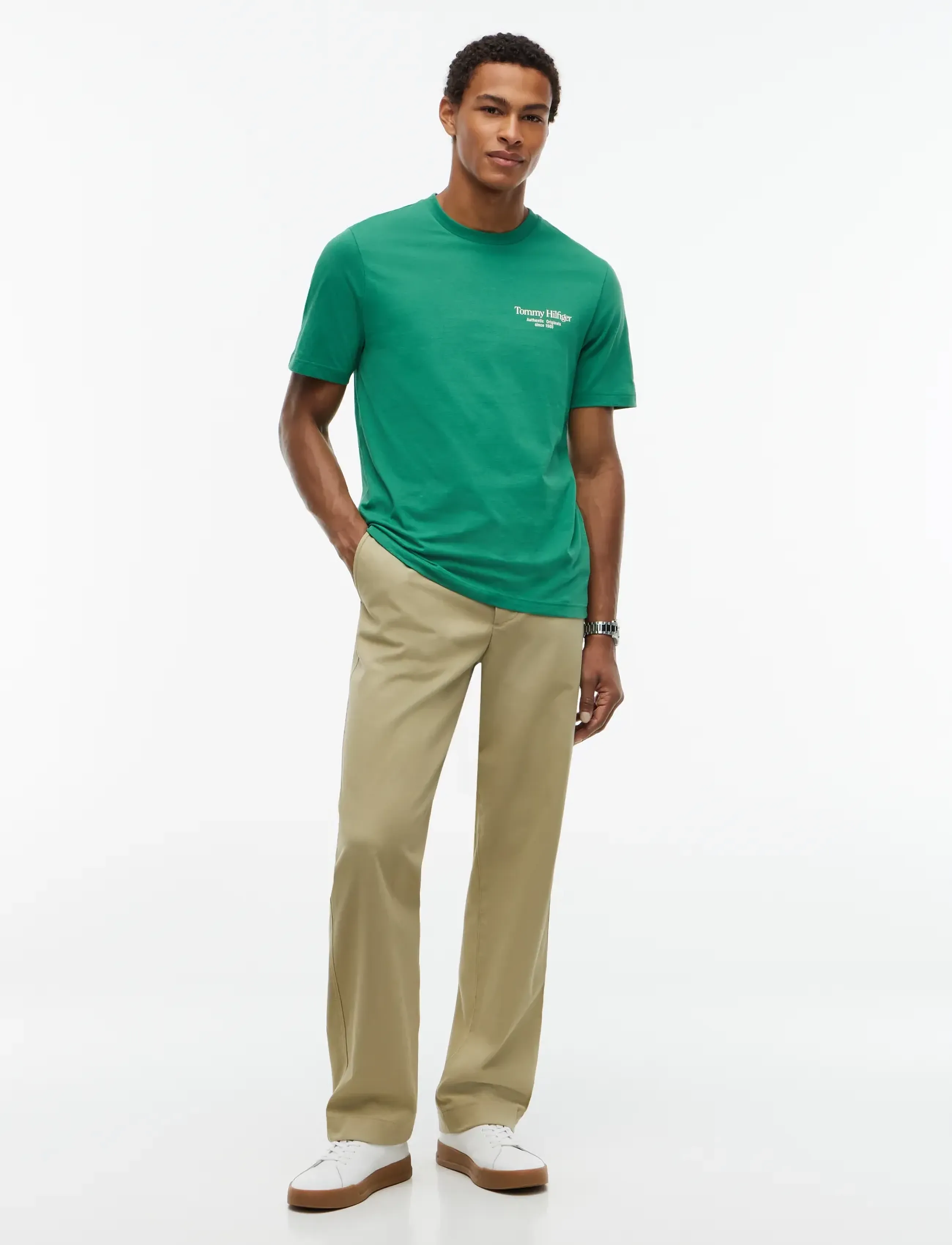 Tommy Hilfiger - BACK TEXT SEASONAL GRAPHIC TEE - lühikeste varrukatega t-särgid - alaskan green - 4