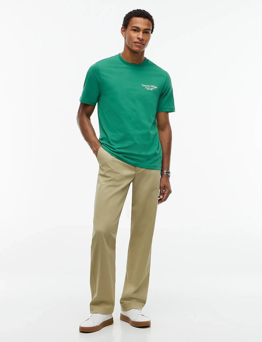 Tommy Hilfiger - BACK TEXT SEASONAL GRAPHIC TEE - lühikeste varrukatega t-särgid - alaskan green - 4