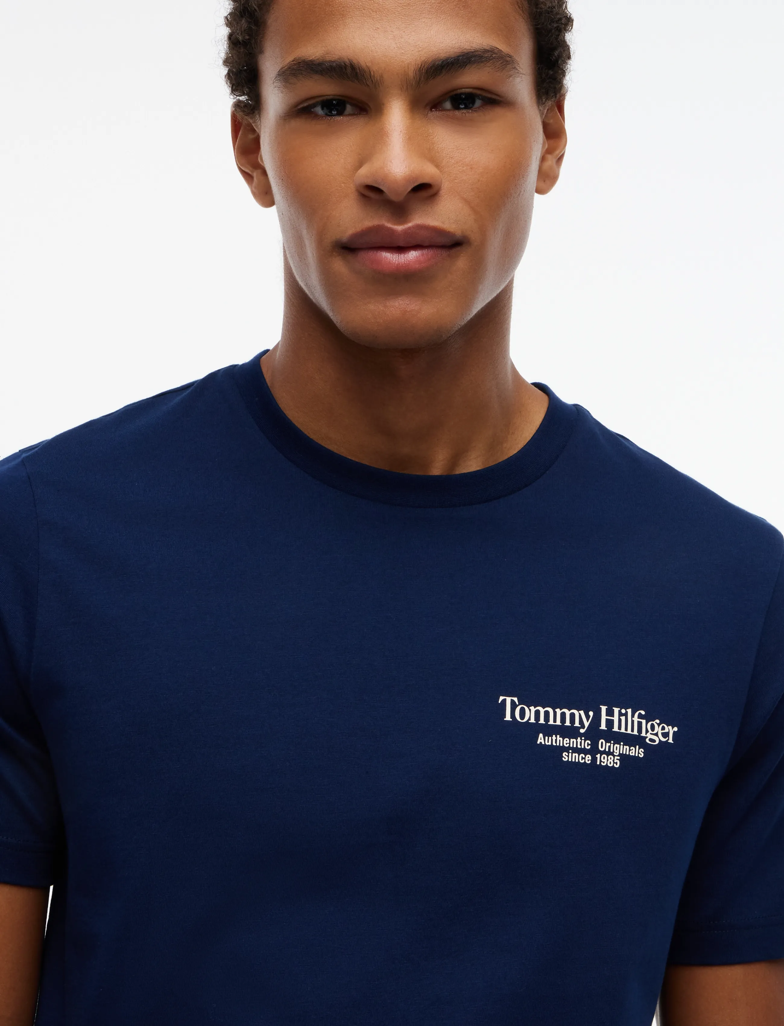 Tommy Hilfiger - BACK TEXT SEASONAL GRAPHIC TEE - carbon navy - 3