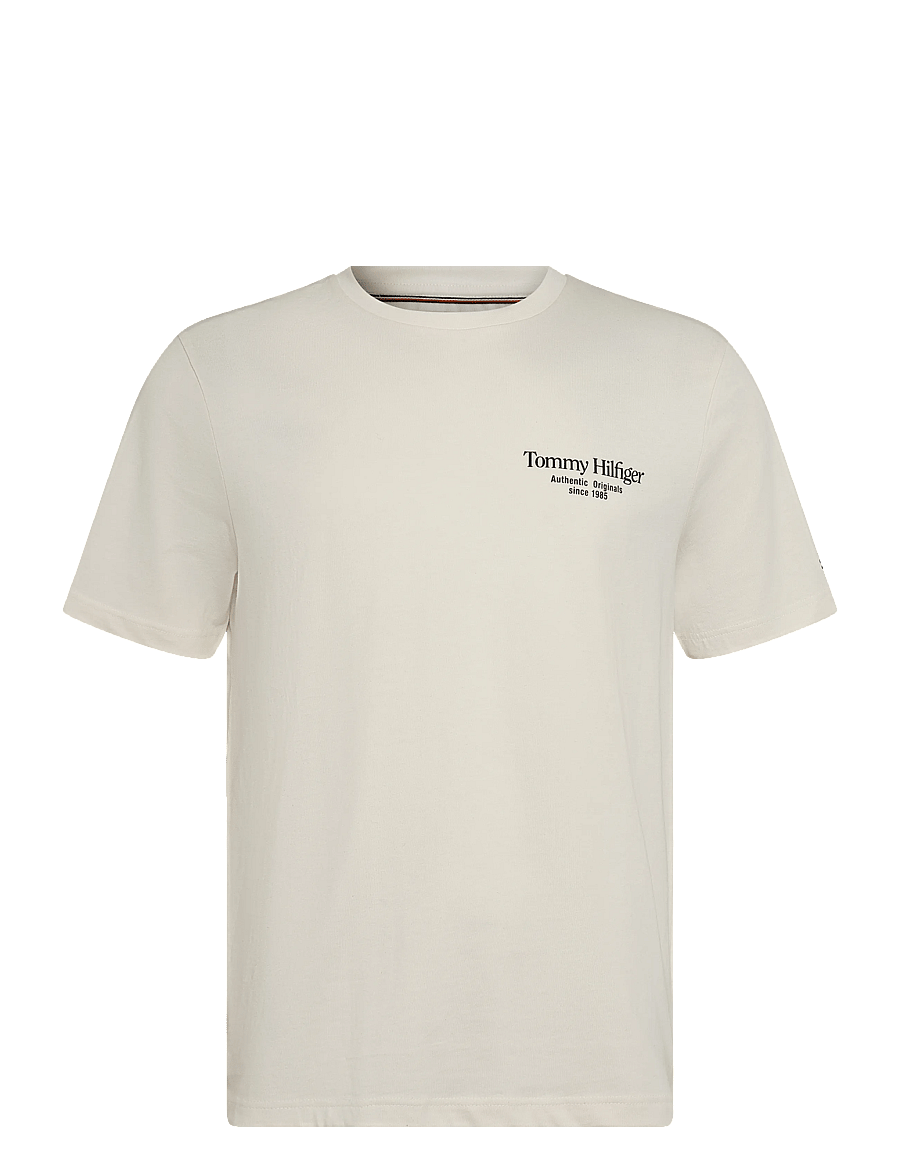 Tommy Hilfiger - BACK TEXT SEASONAL GRAPHIC TEE - lühikeste varrukatega t-särgid - ivory petal - 1