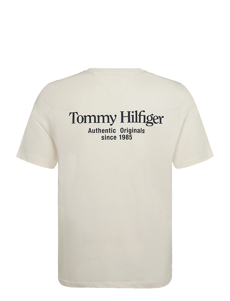 Tommy Hilfiger - BACK TEXT SEASONAL GRAPHIC TEE - lühikeste varrukatega t-särgid - ivory petal - 2