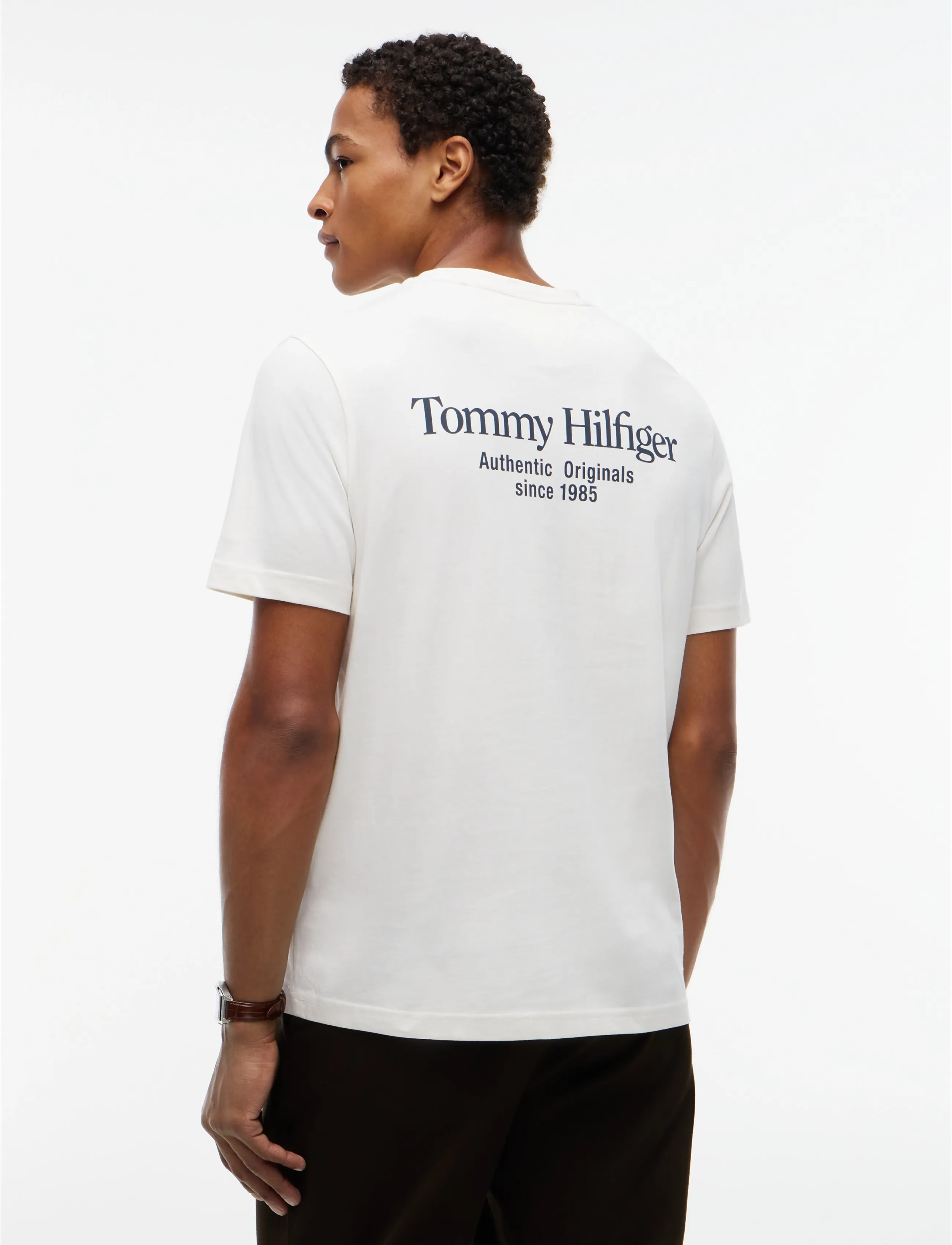Tommy Hilfiger - BACK TEXT SEASONAL GRAPHIC TEE - lühikeste varrukatega t-särgid - ivory petal - 3